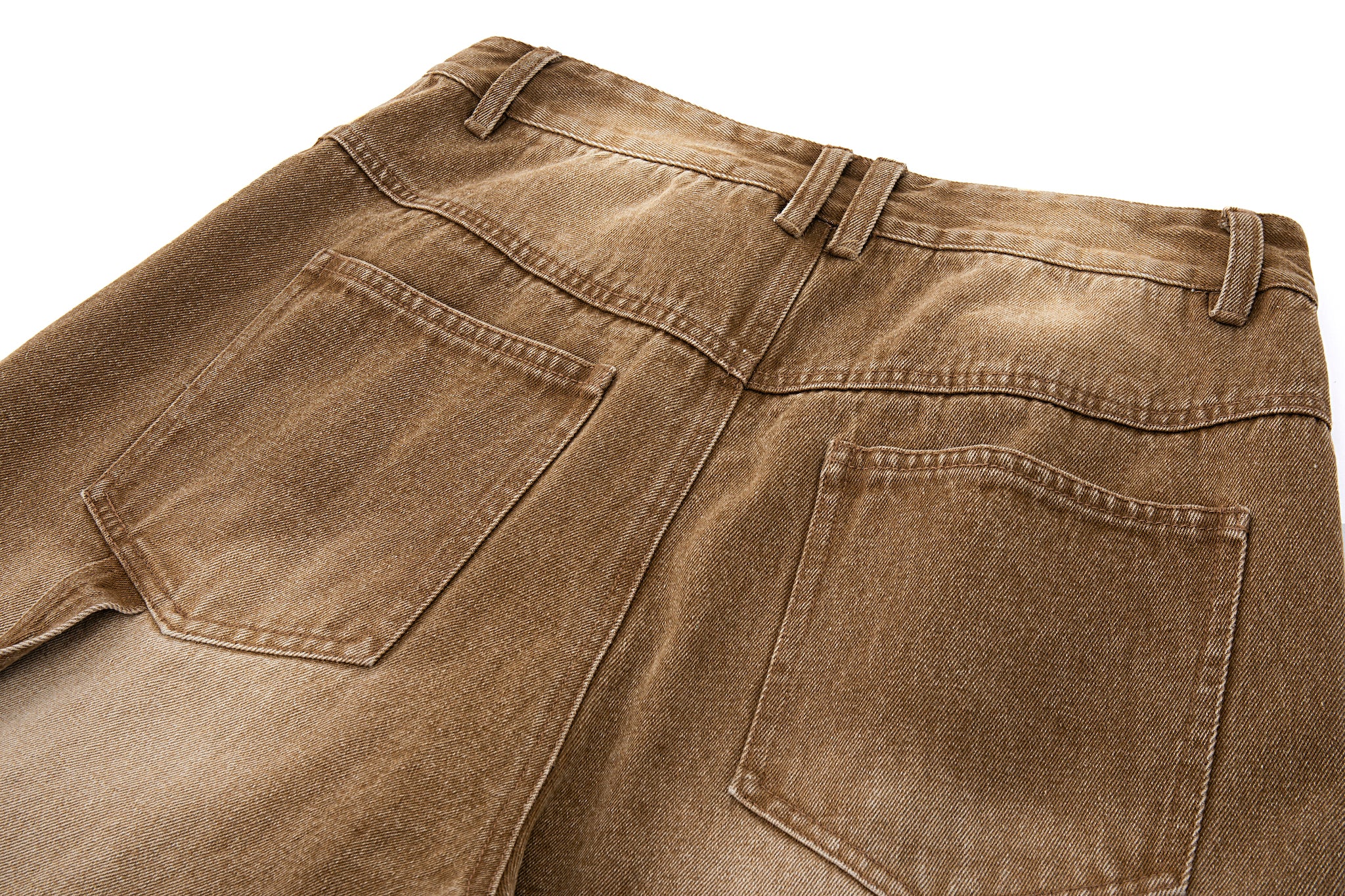 Wide Leg Carpenter Jeans - Fractal Knee Panels, Sand - Image 13