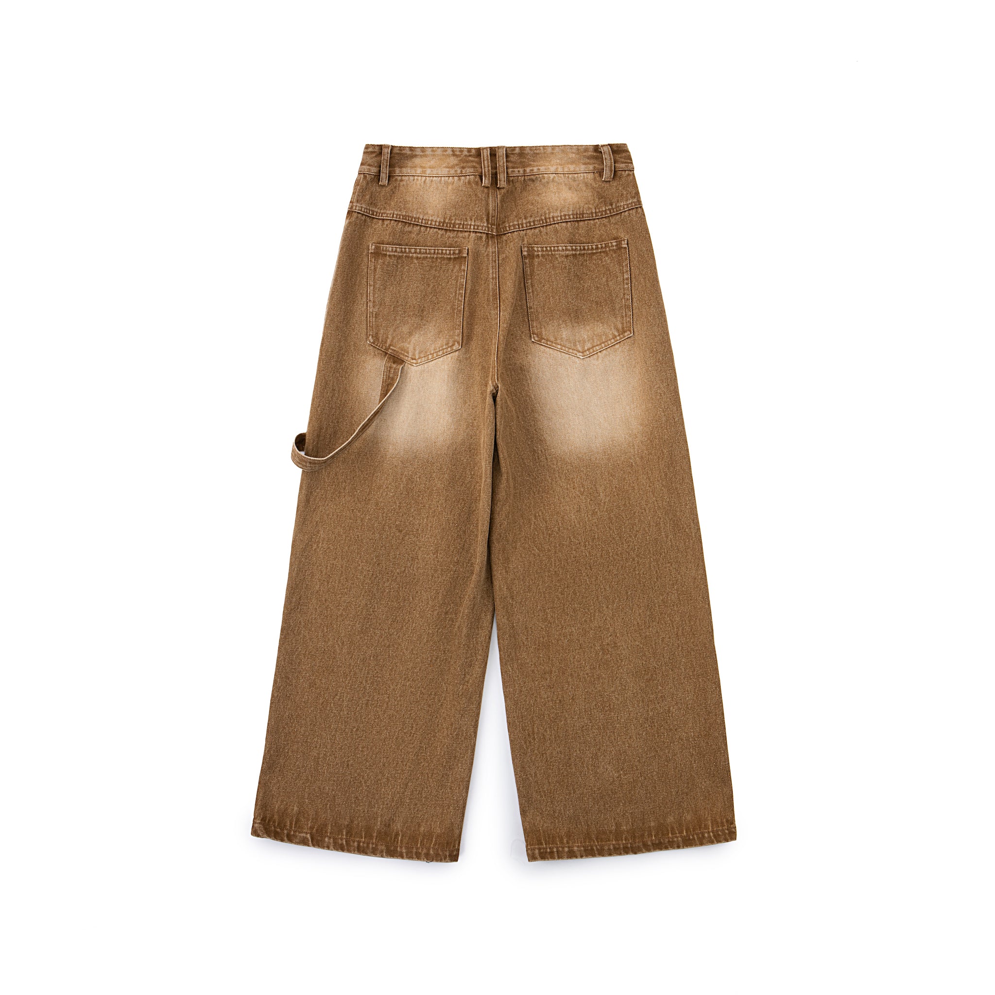 Wide Leg Carpenter Jeans - Fractal Knee Panels, Sand - Image 5