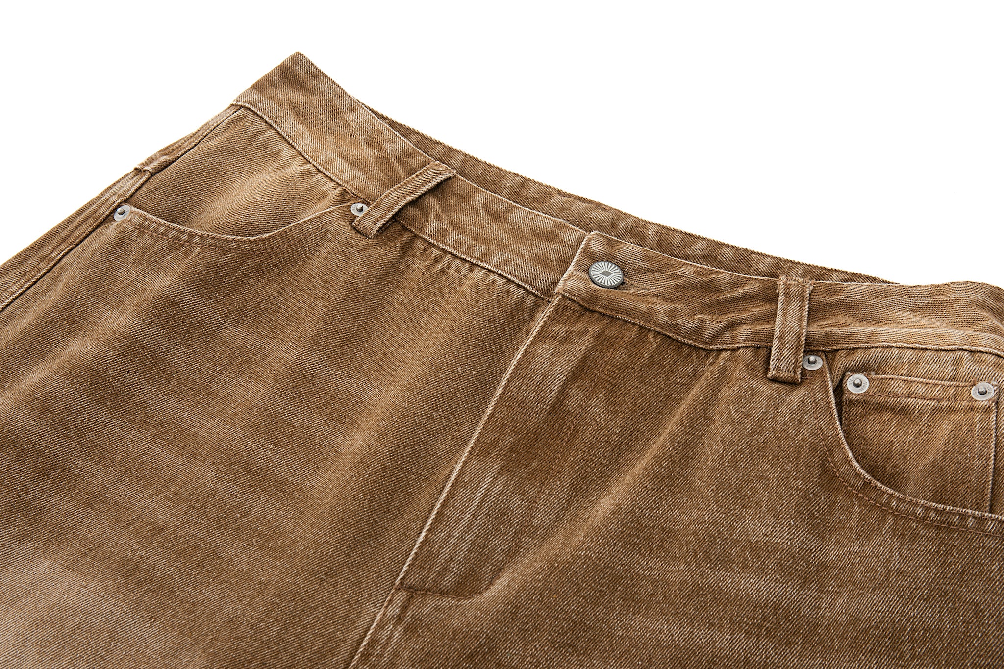Wide Leg Carpenter Jeans - Fractal Knee Panels, Sand - Image 6