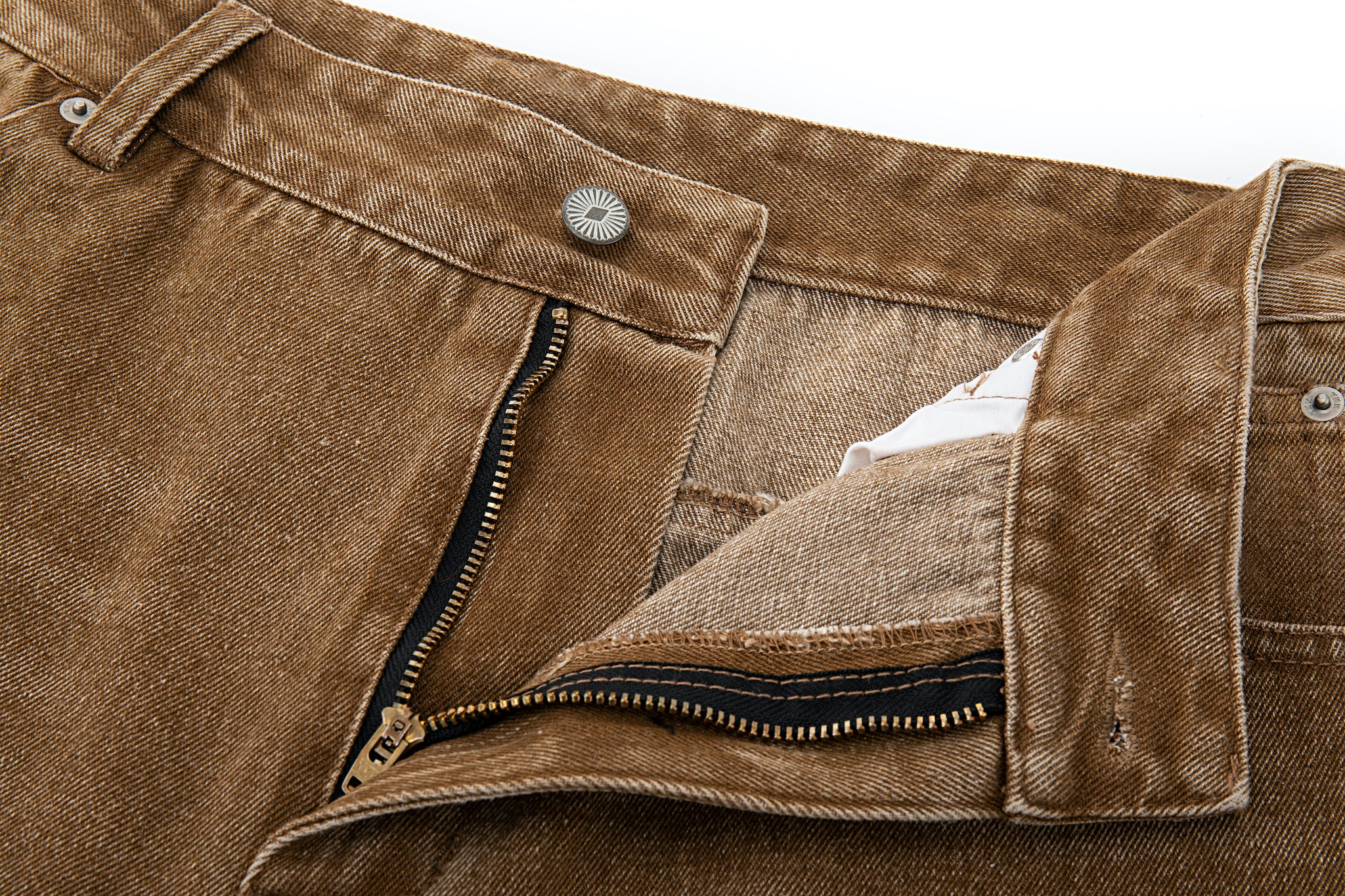 Wide Leg Carpenter Jeans - Fractal Knee Panels, Sand - Image 9