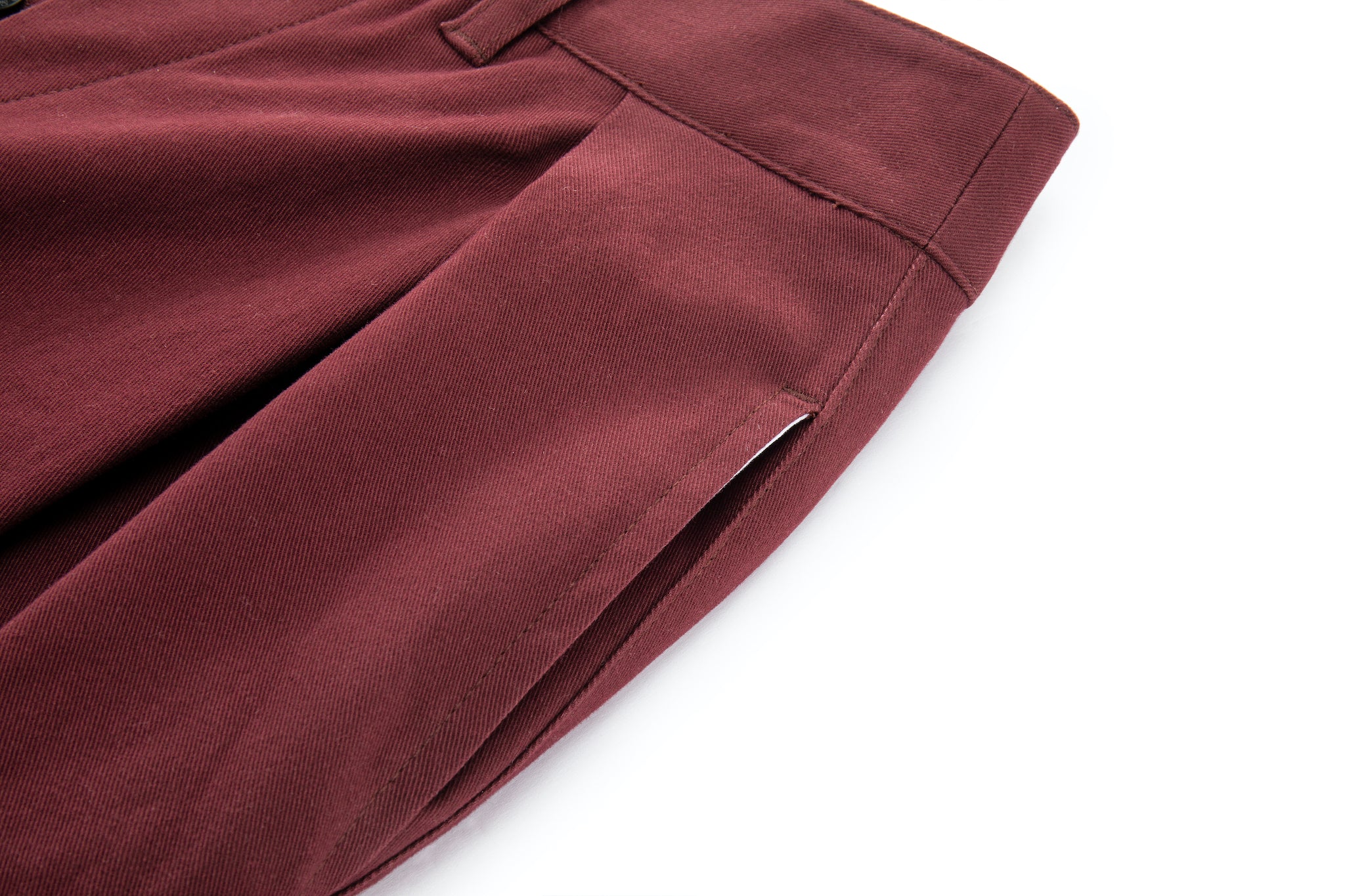 Sashiko Wide Leg - Oxblood - Image 11