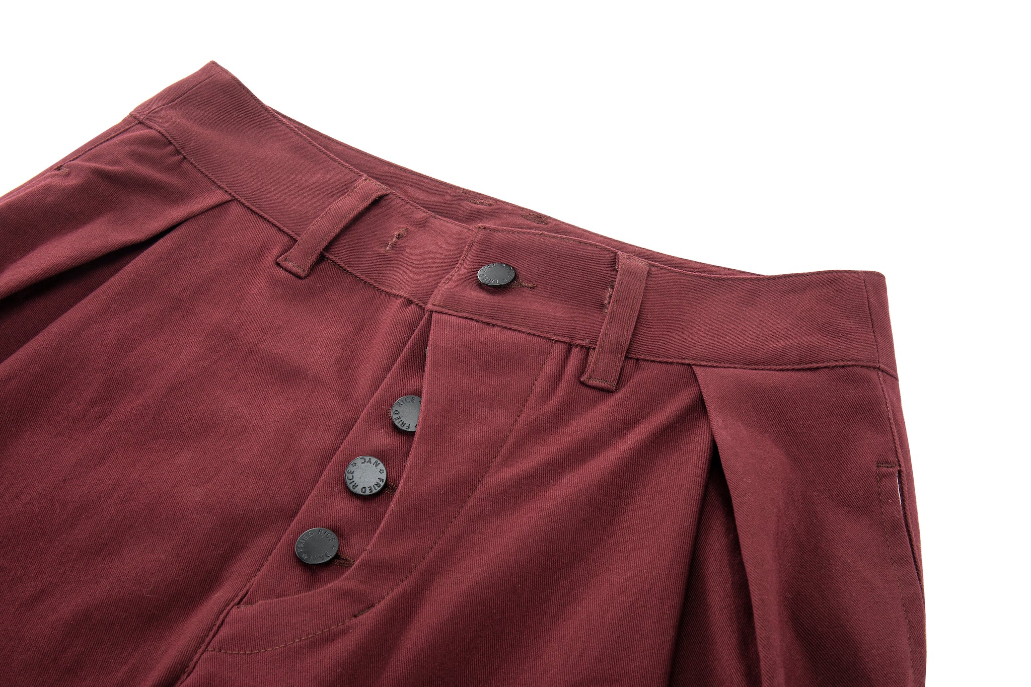 Sashiko Wide Leg - Oxblood - Image 9