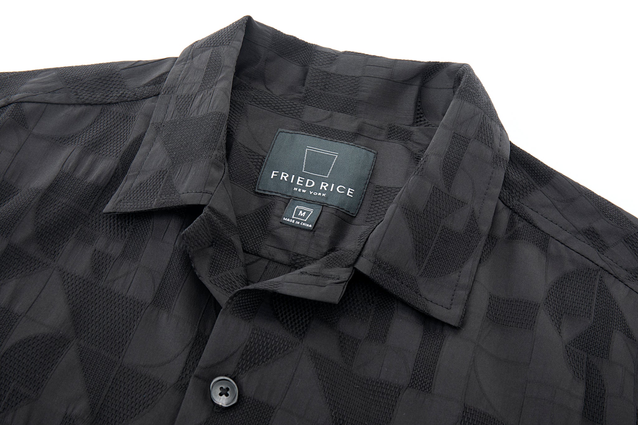 Gridhaus Geometric Jacquard Shirt – Opal, Short Sleeve - Image 3