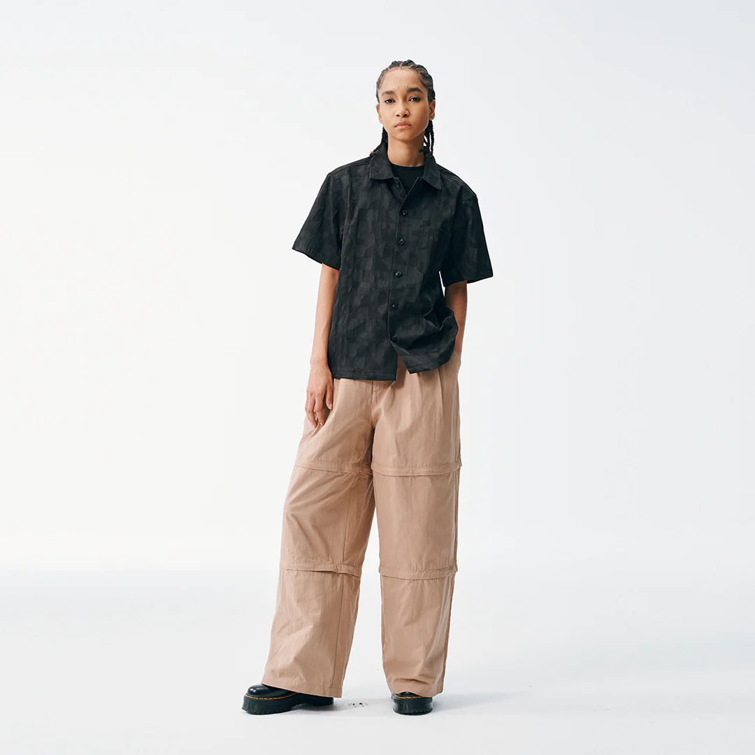 Gridhaus Geometric Jacquard Shirt – Opal, Short Sleeve - Image 5
