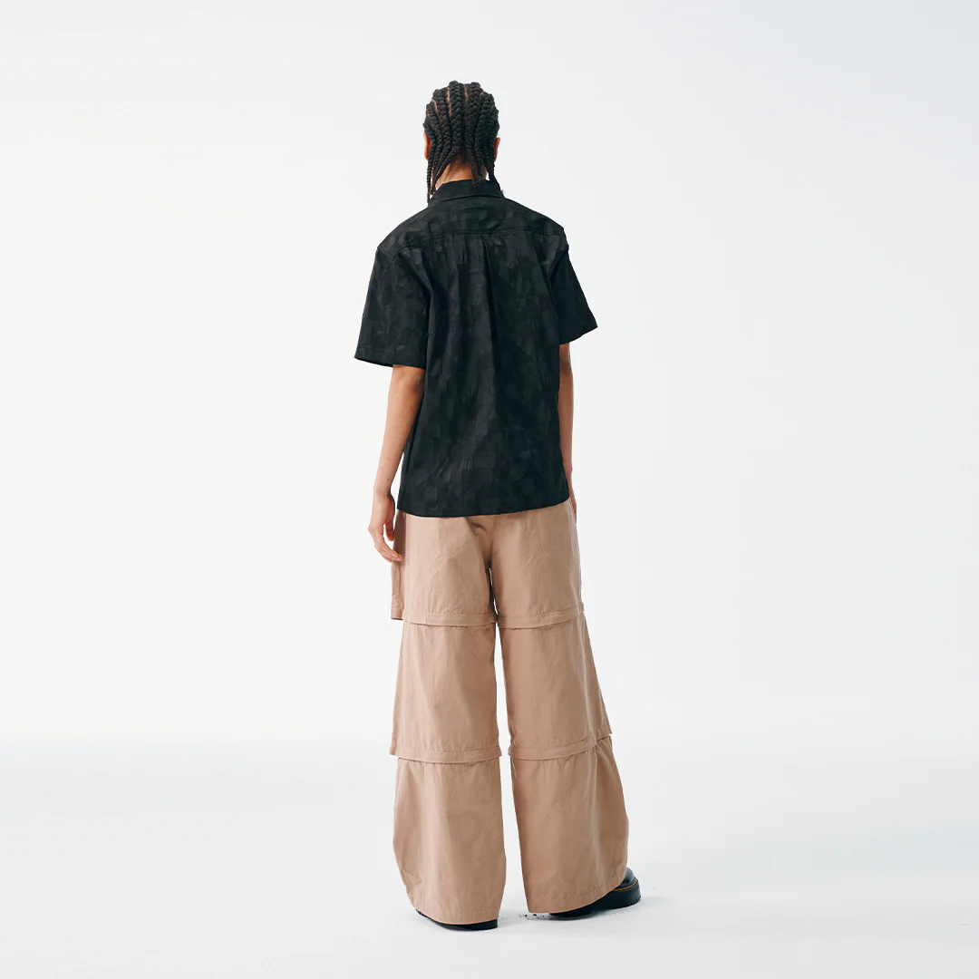 Gridhaus Geometric Jacquard Shirt – Opal, Short Sleeve - Image 7