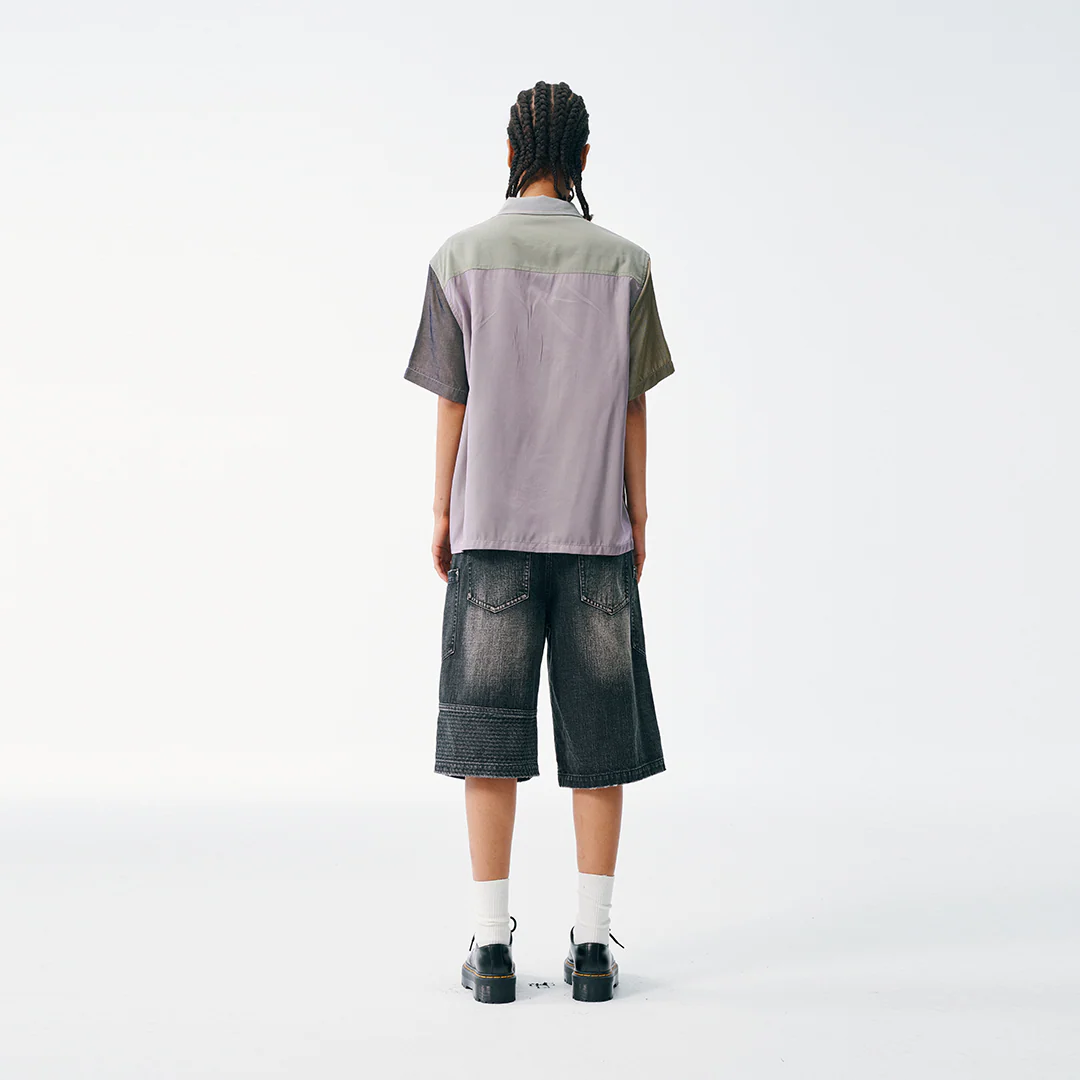 Camp Shirt – Earthtone Waves, Panel Mix - Image 10