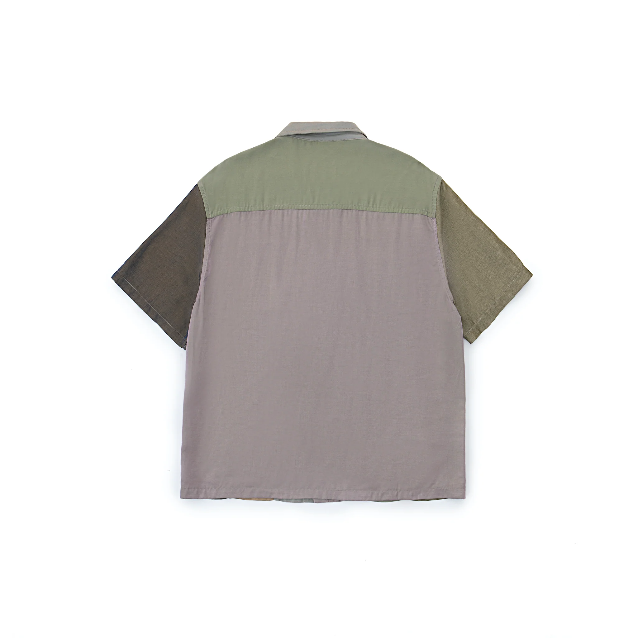 Camp Shirt – Earthtone Waves, Panel Mix - Image 12