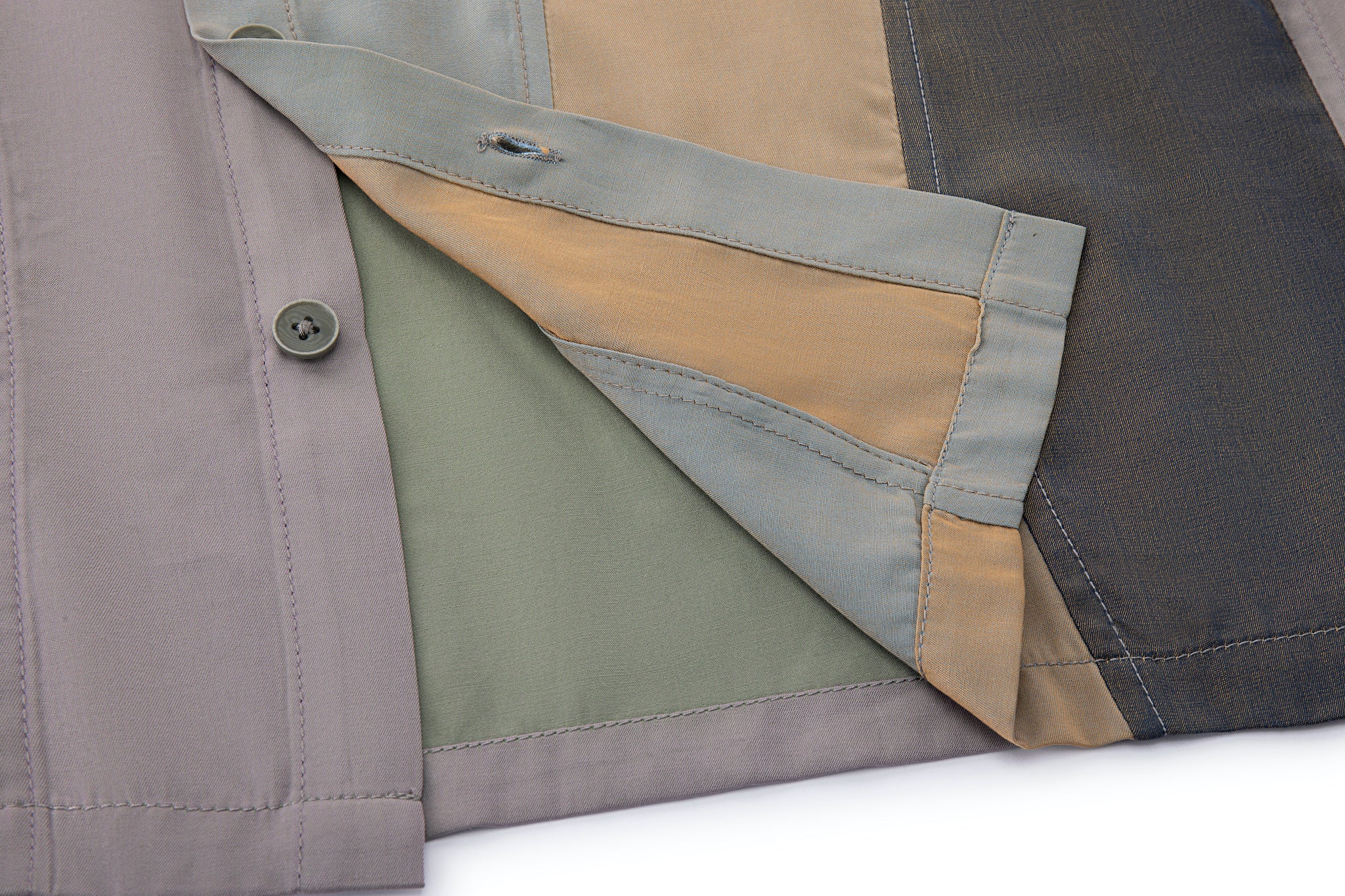 Camp Shirt – Earthtone Waves, Panel Mix - Image 13