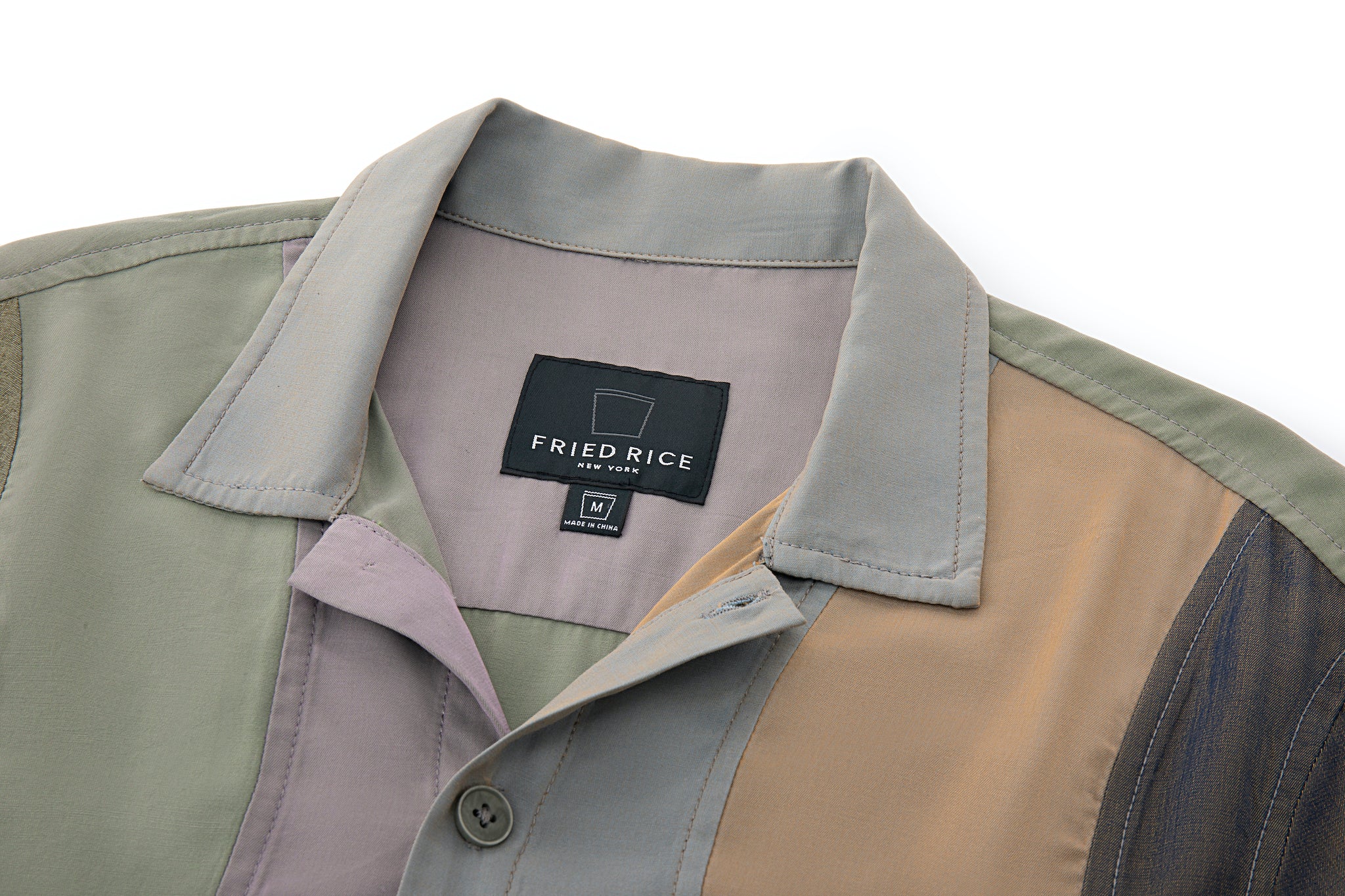 Camp Shirt – Earthtone Waves, Panel Mix - Image 3
