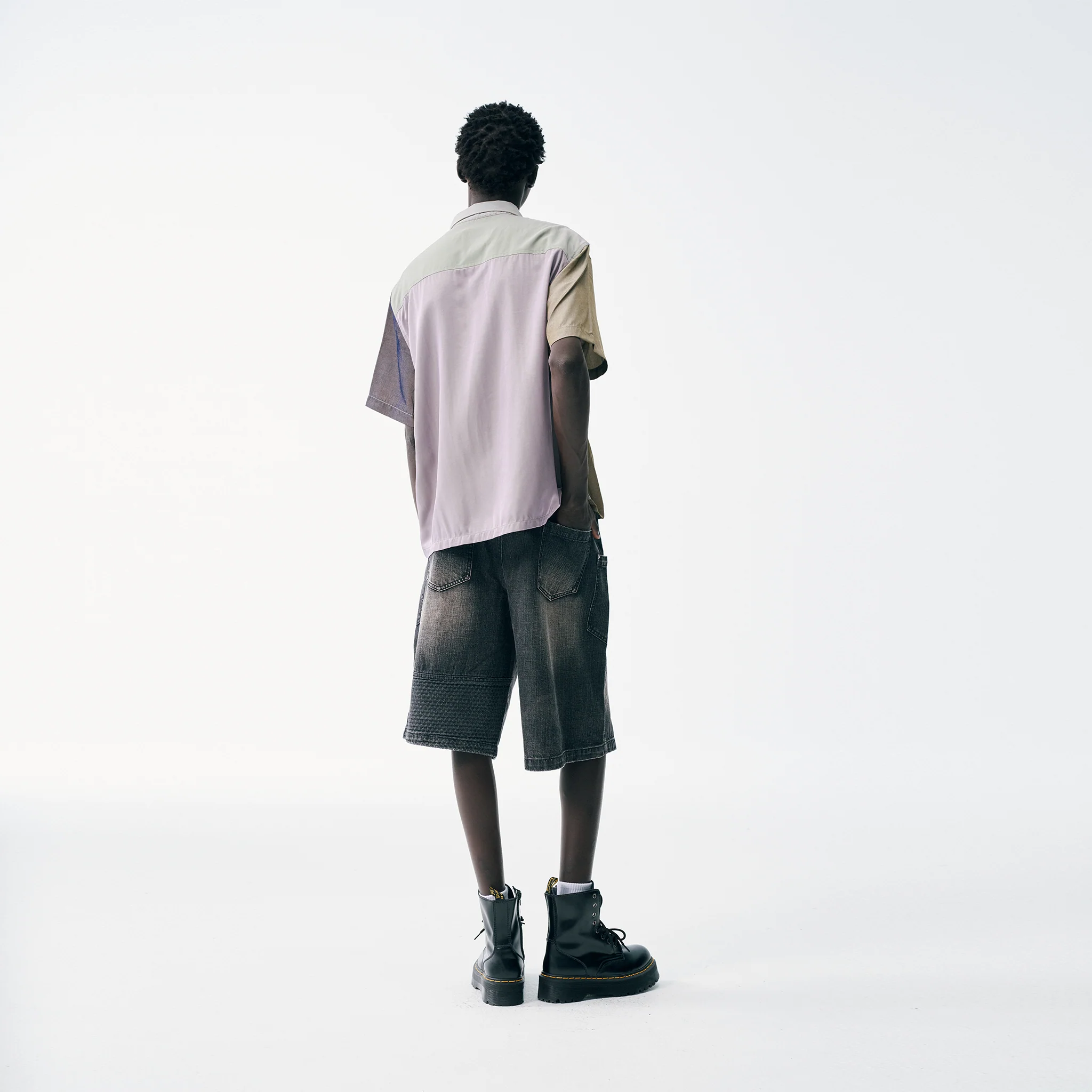 Camp Shirt – Earthtone Waves, Panel Mix - Image 7