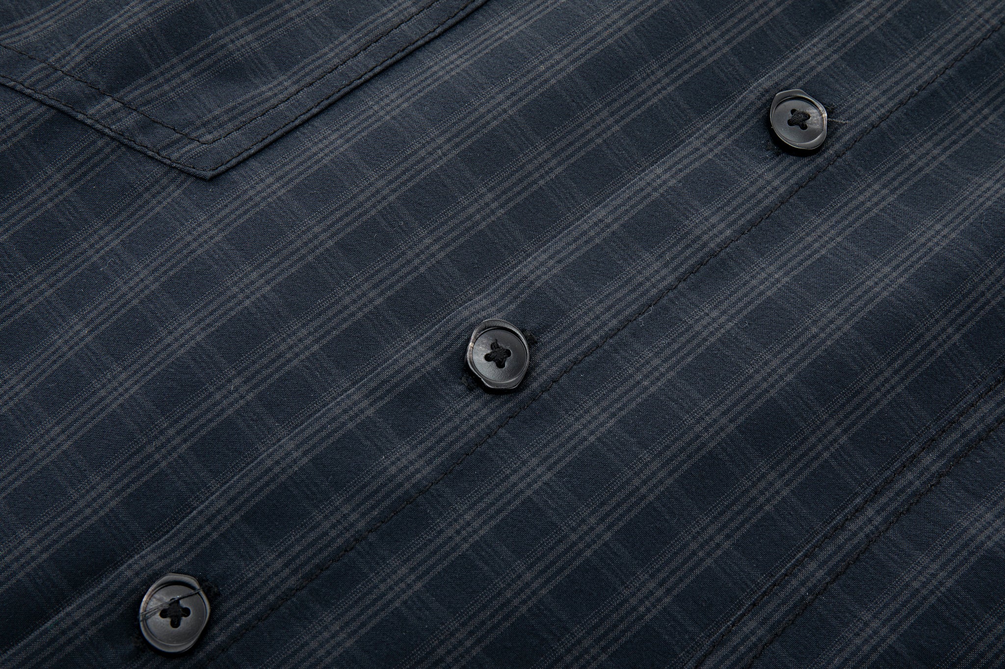 Grid Check Convertible Sleeve Shirt – Dark Plaid, Relaxed Fit - Image 12