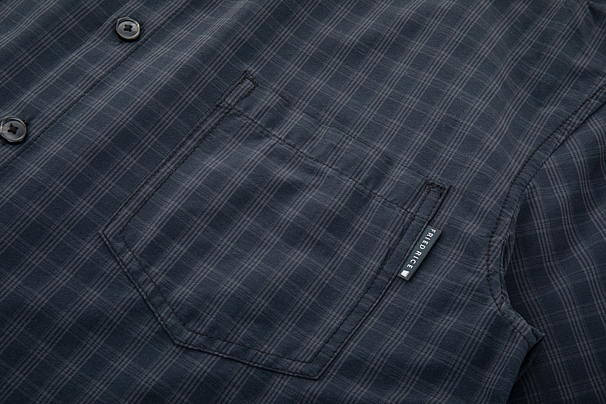 Grid Check Convertible Sleeve Shirt – Dark Plaid, Relaxed Fit - Image 13