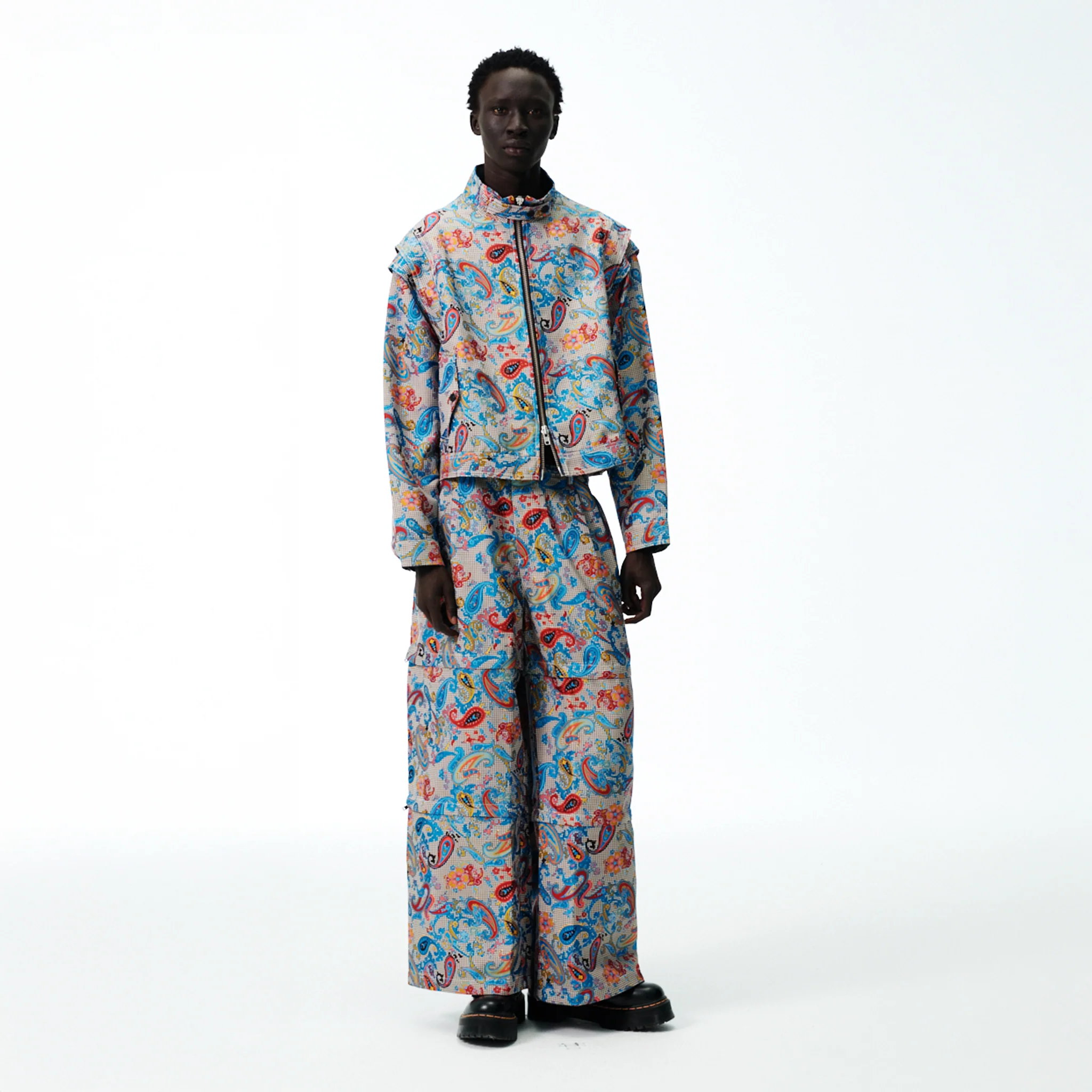 Multicolor Paisley Moto Jacket - Image 5