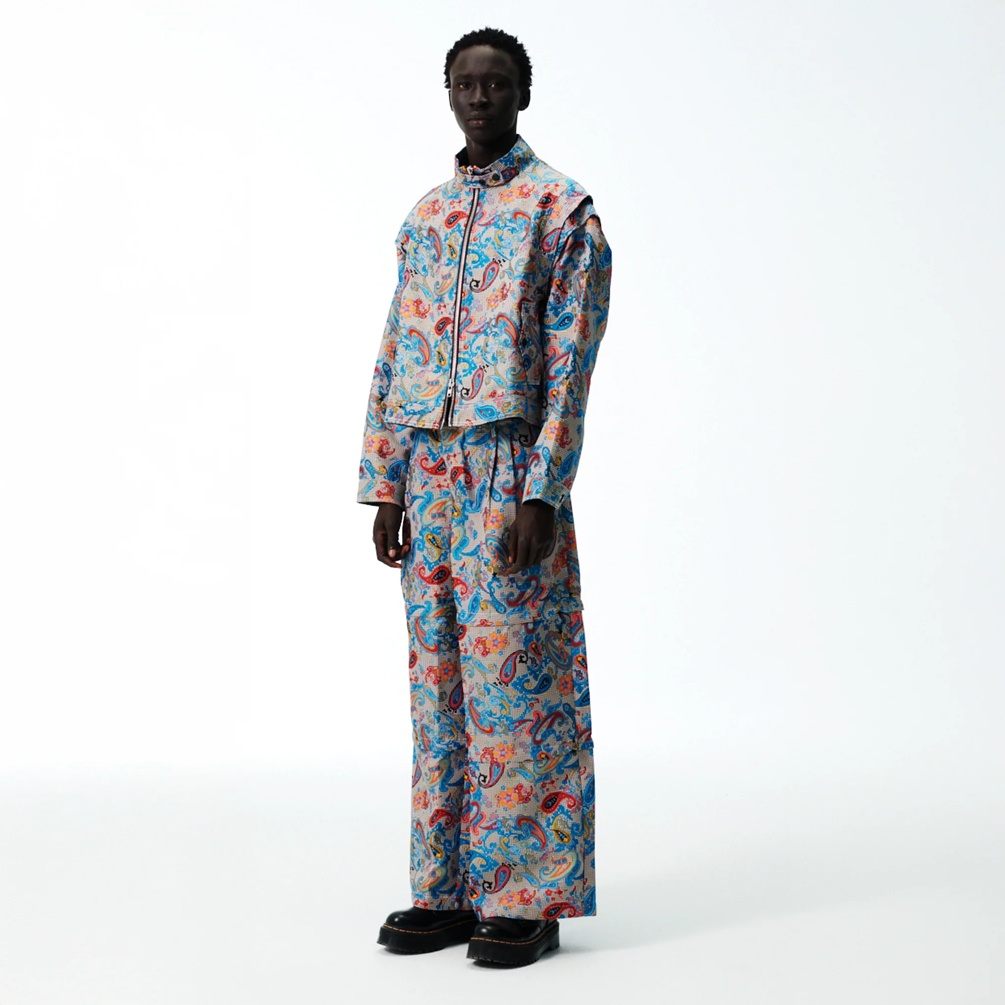 Multicolor Paisley Moto Jacket - Image 7