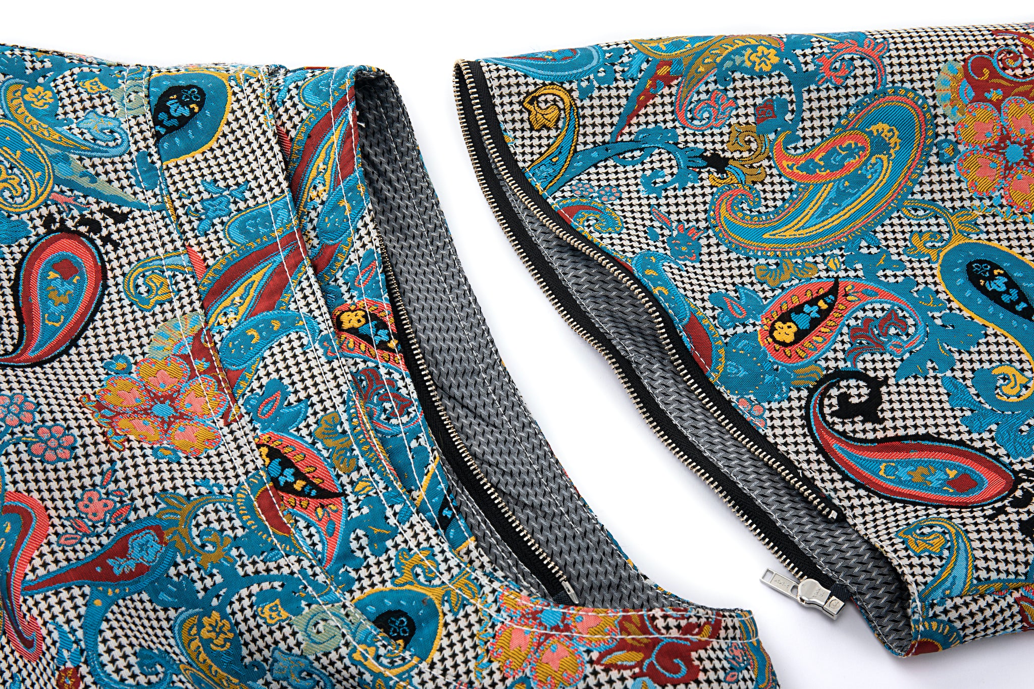 Multicolor Paisley Moto Jacket - Image 8