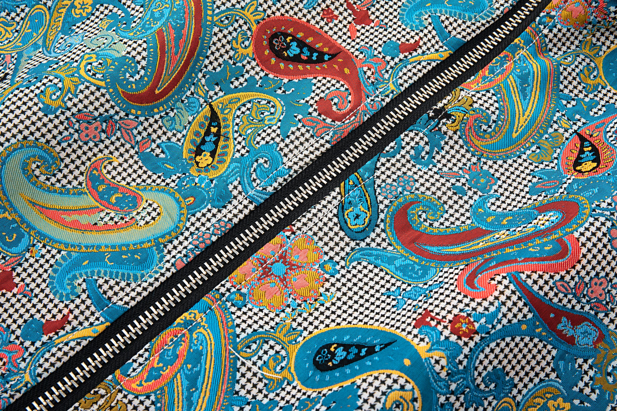 Multicolor Paisley Moto Jacket - Image 9