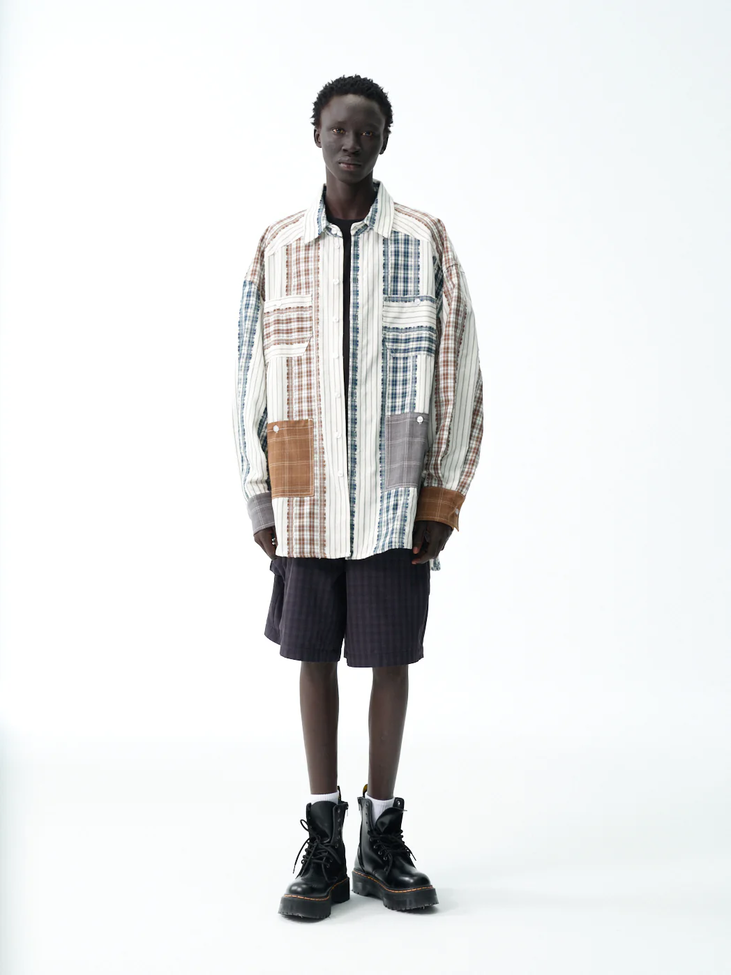 Oversized Patchwork Summer Shirt - Image 3