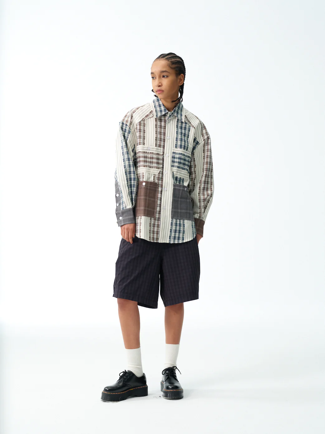Oversized Patchwork Summer Shirt - Image 4