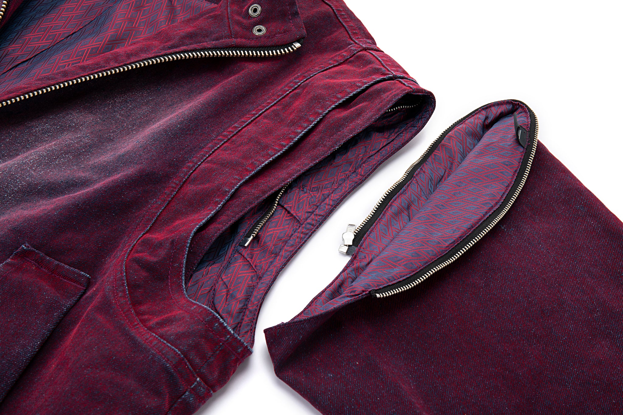 Oil Slick Iridescent Convertible Moto Jacket - Image 17