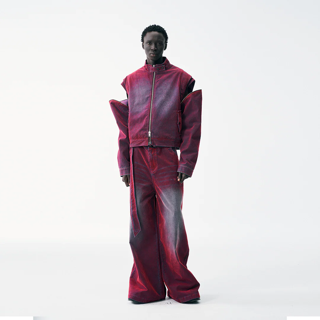Oil Slick Iridescent Convertible Moto Jacket - Image 3