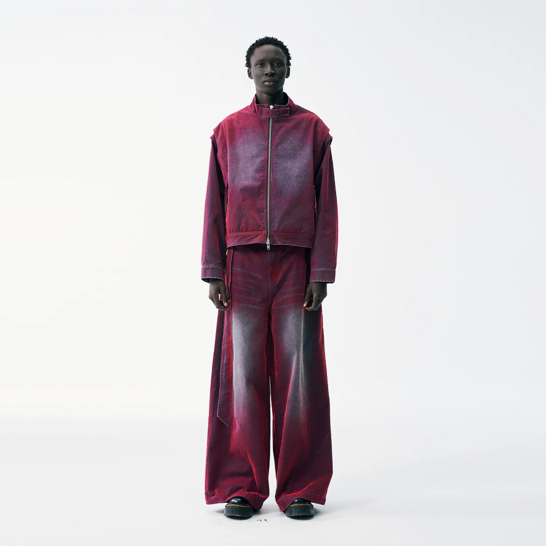 Oil Slick Iridescent Convertible Moto Jacket - Image 5
