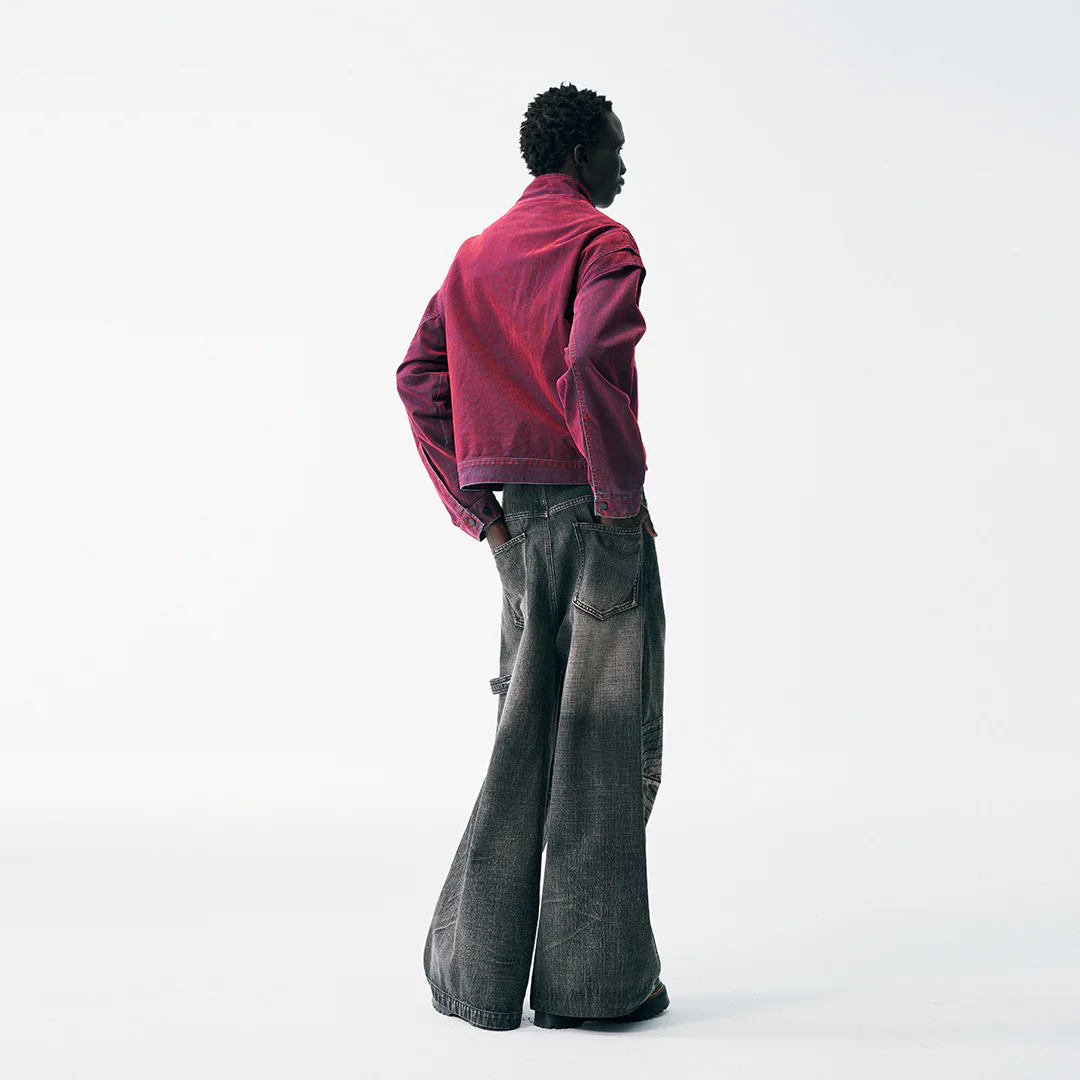 Oil Slick Iridescent Convertible Moto Jacket - Image 7