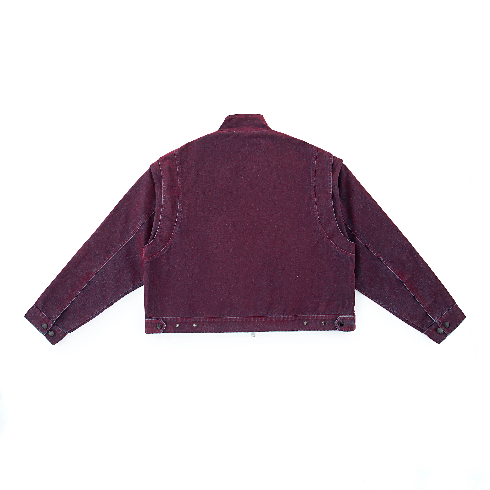 Oil Slick Iridescent Convertible Moto Jacket - Image 9