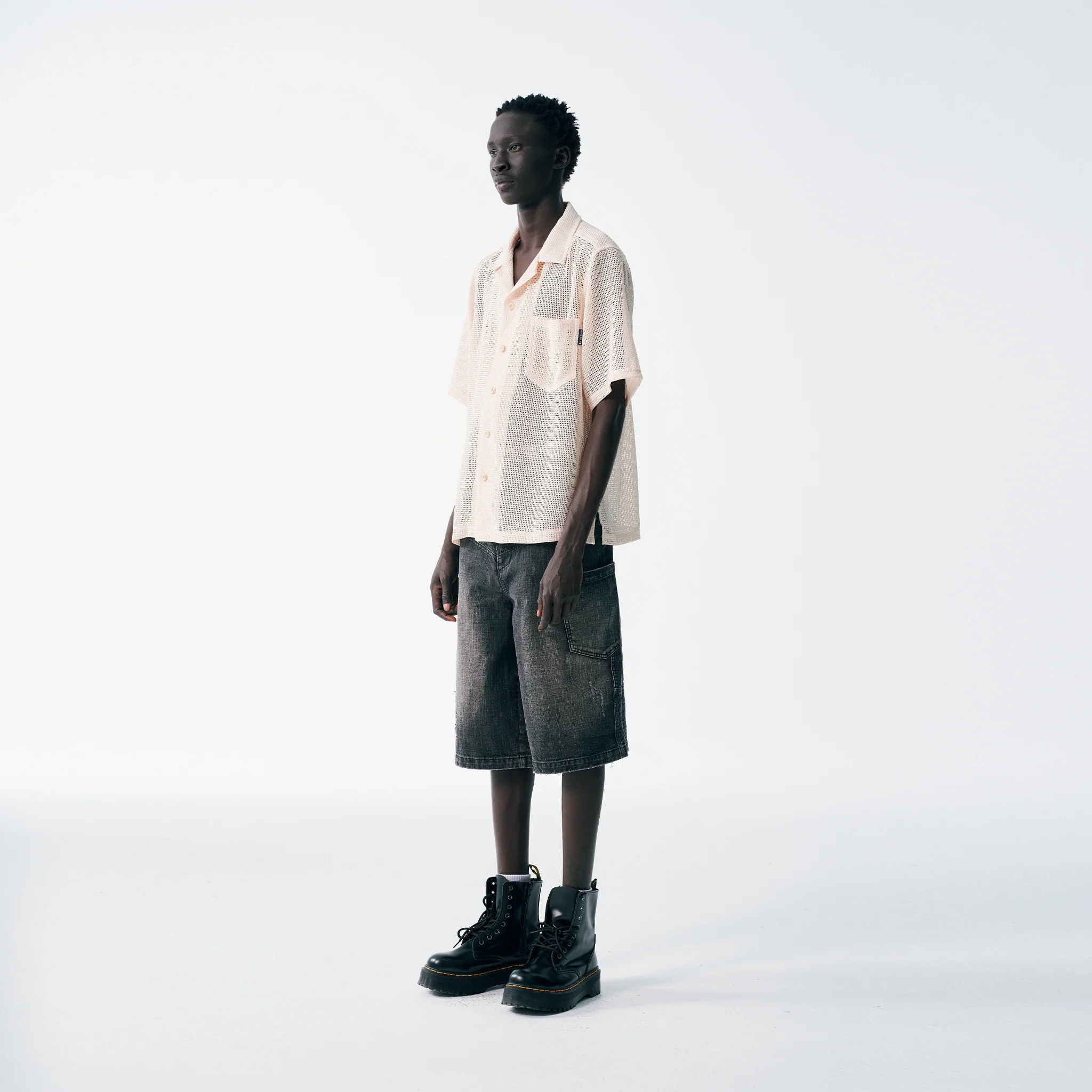 Kumo Open Weave Mesh Shirt - Image 10