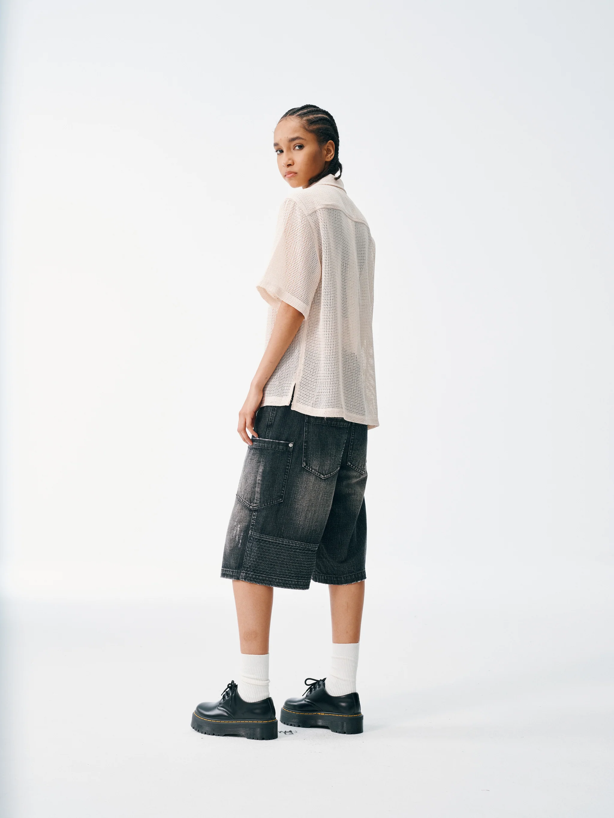 Kumo Open Weave Mesh Shirt - Image 11