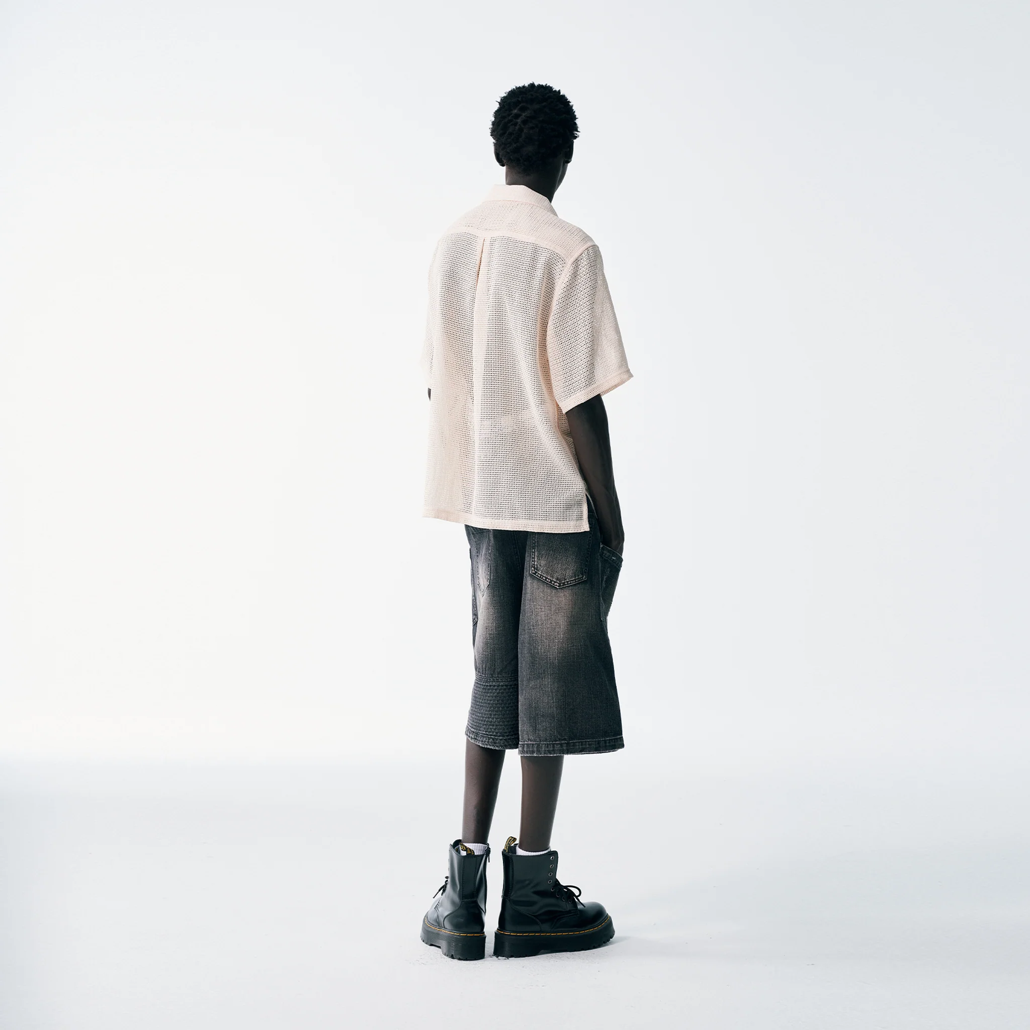 Kumo Open Weave Mesh Shirt - Image 12