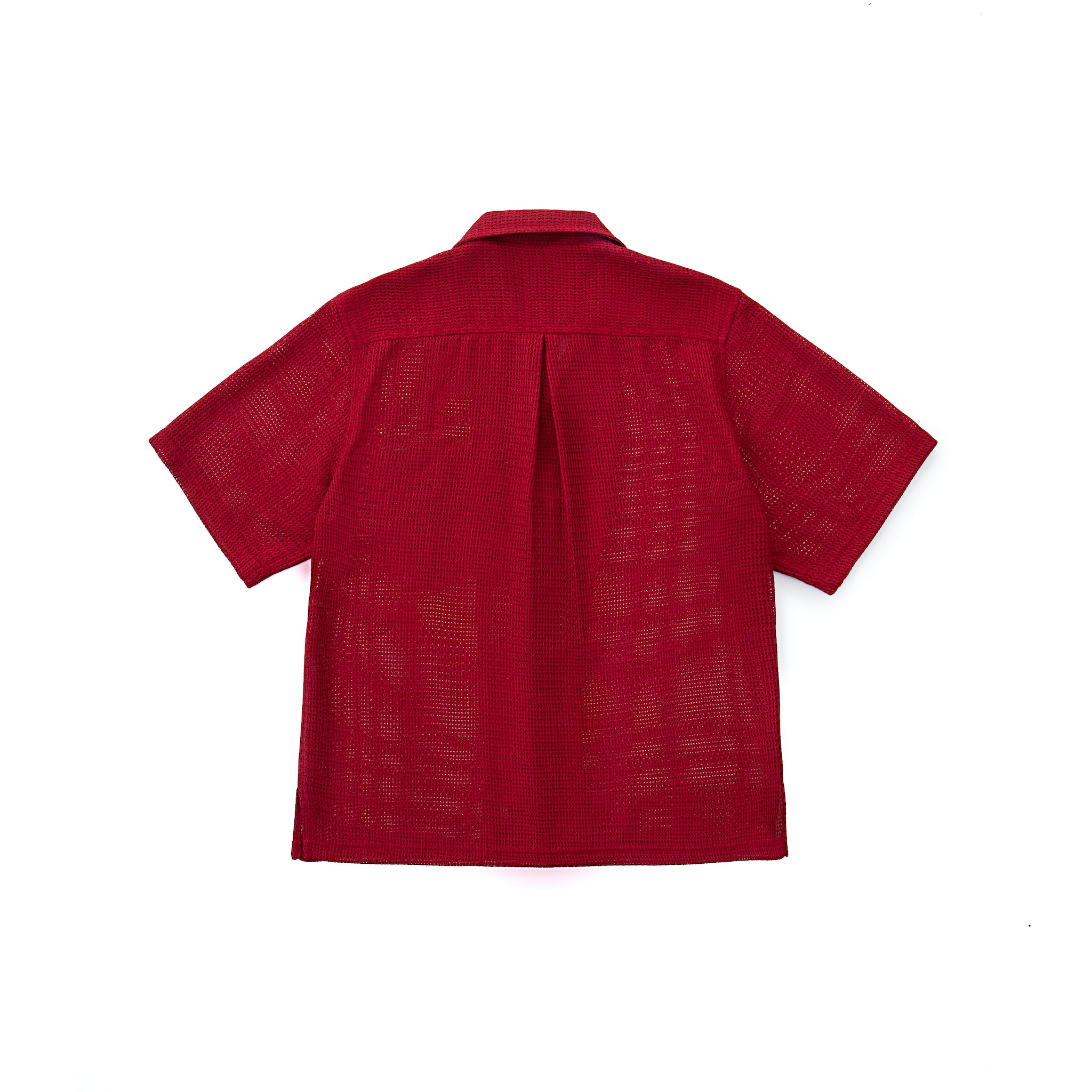 Deep Currant Open Weave Mesh Shirt - Image 11