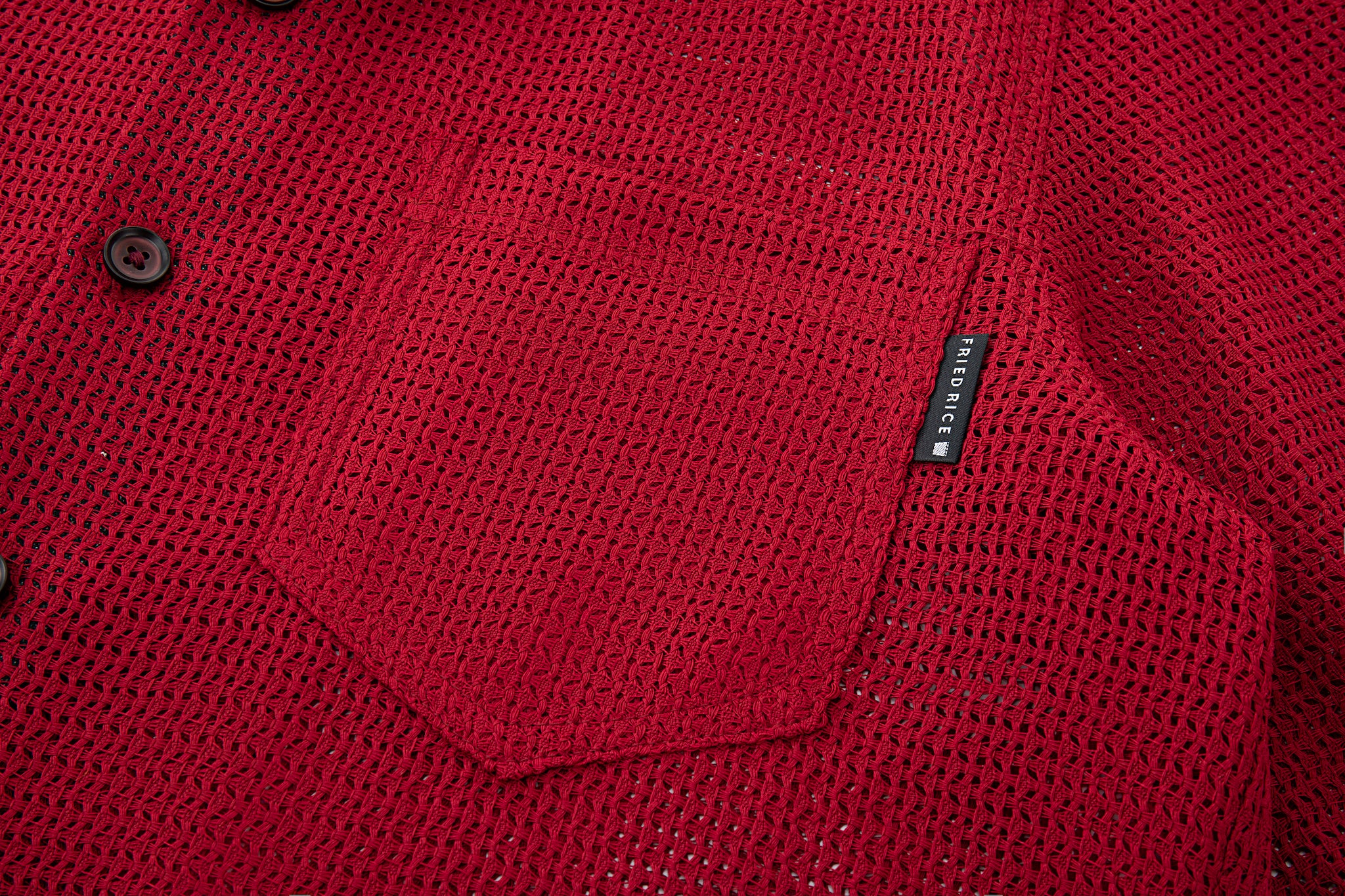 Deep Currant Open Weave Mesh Shirt - Image 14