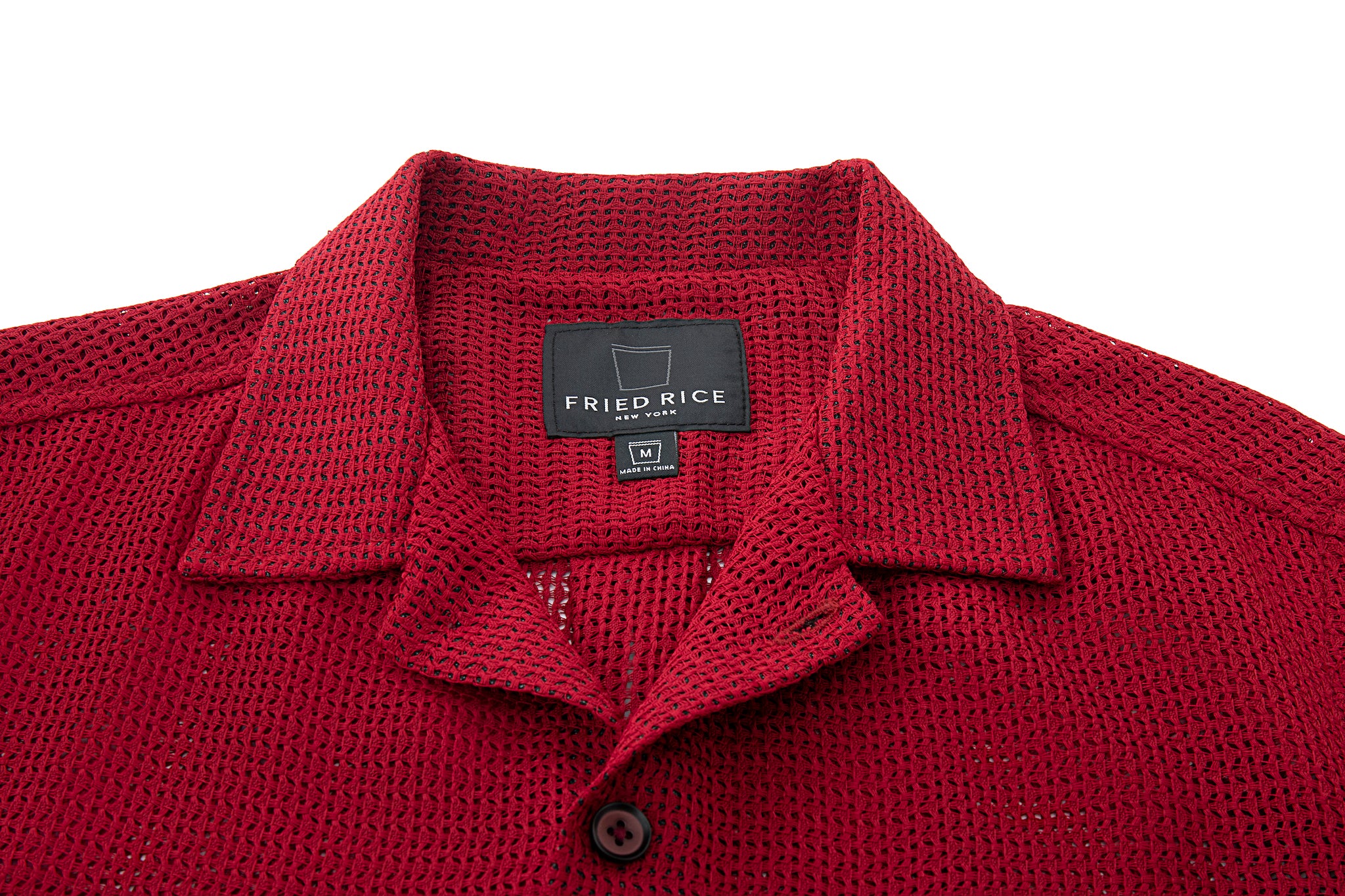 Deep Currant Open Weave Mesh Shirt - Image 3