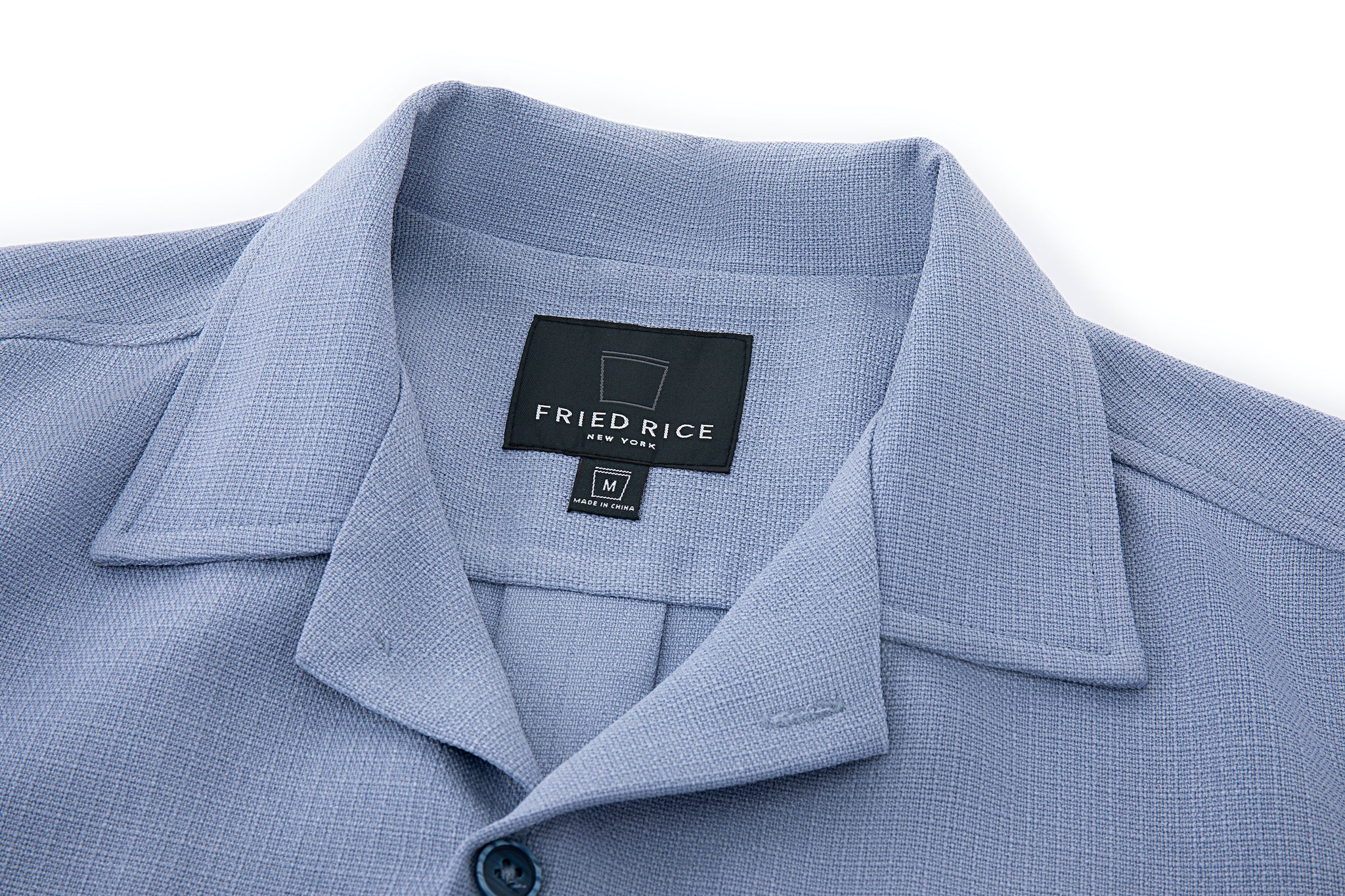 Slate Blue Short Sleeve Shirt – Textured, Relaxed Fit - Image 11
