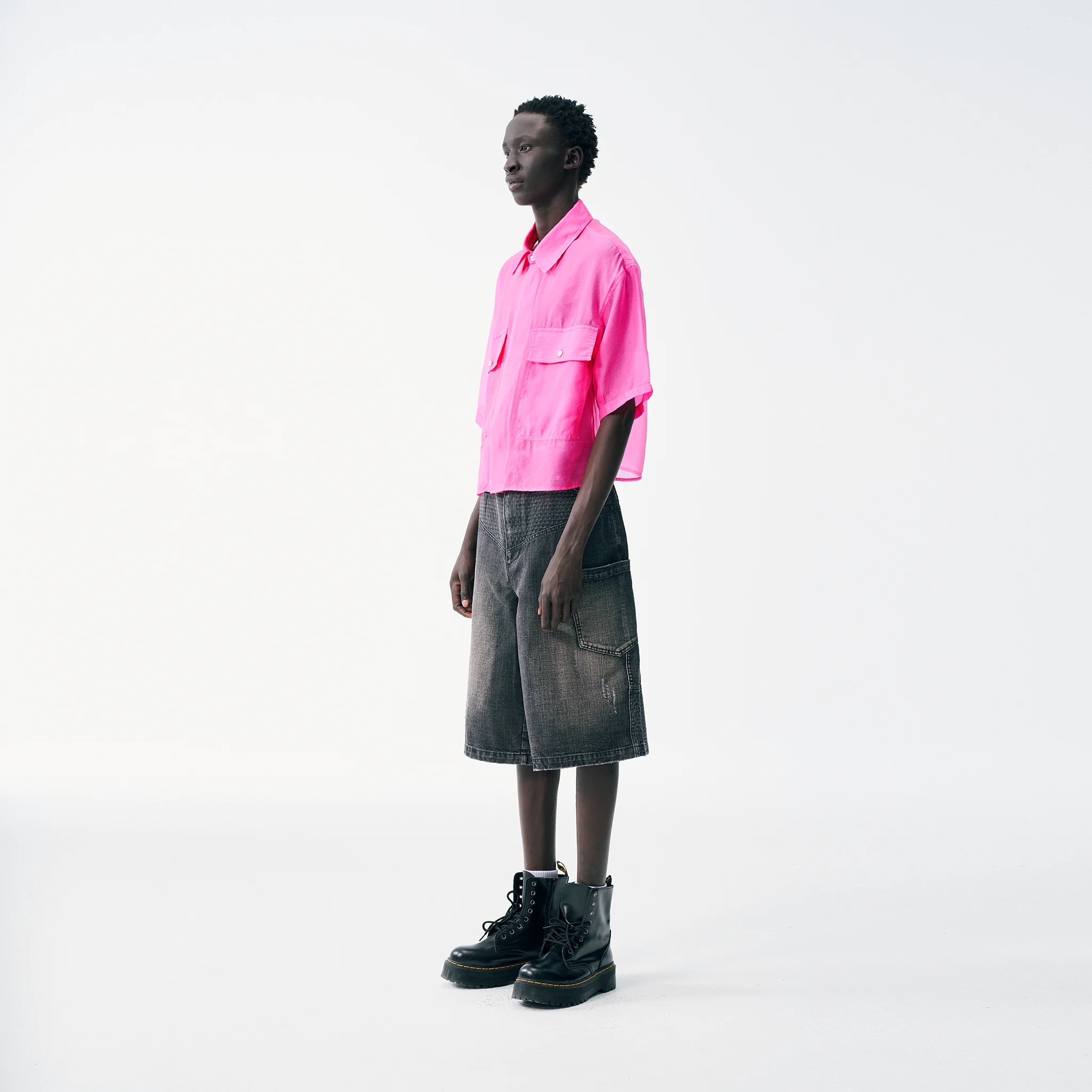 Candy Wrap Sheer Cropped Button Up - Image 13