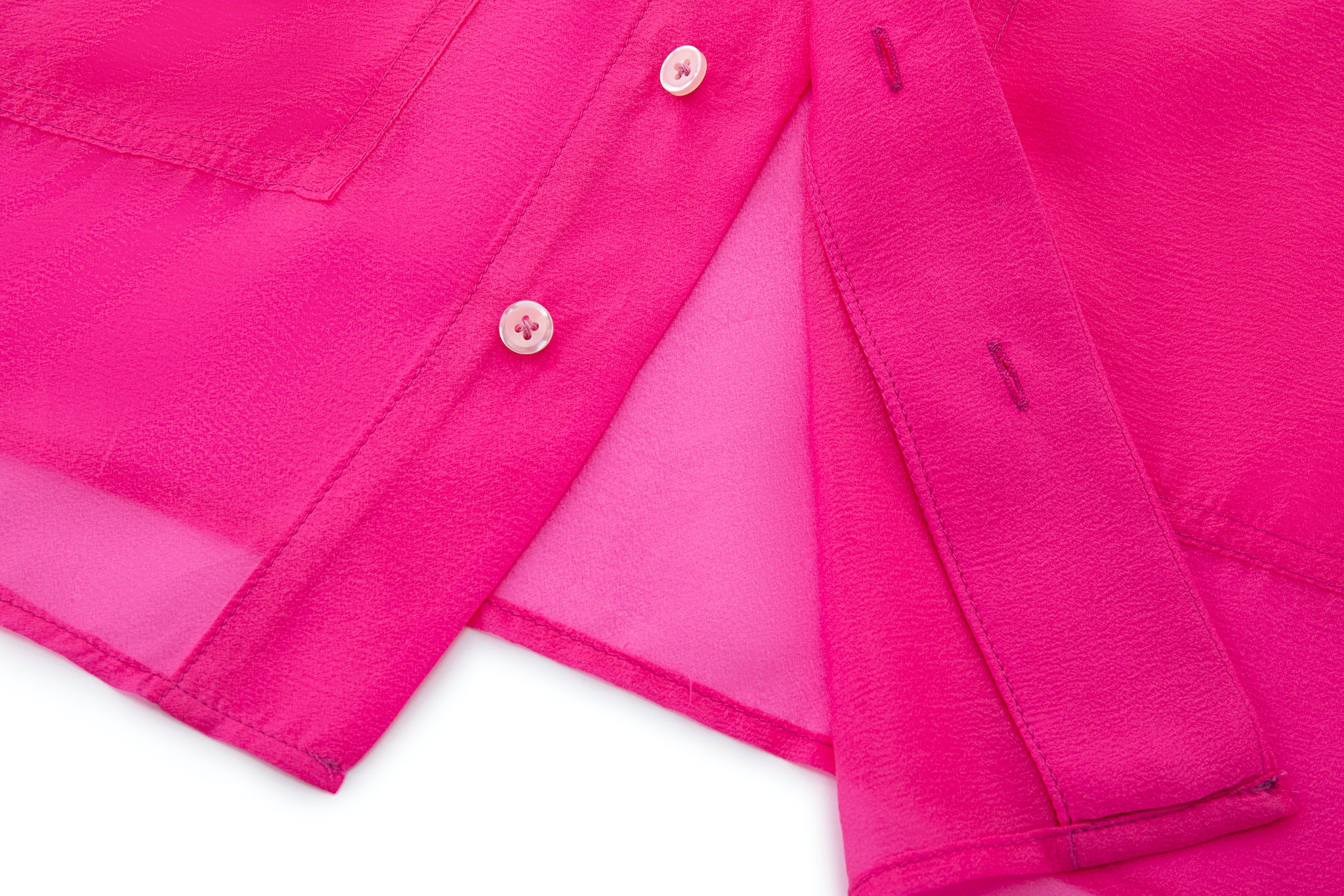 Candy Wrap Sheer Cropped Button Up - Image 15