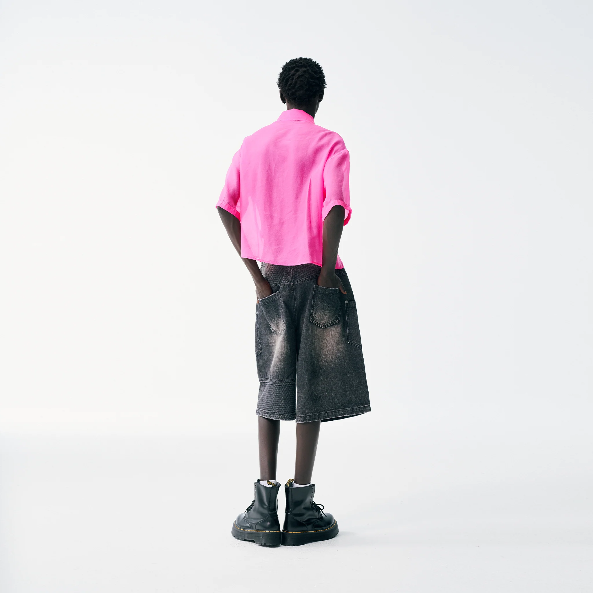 Candy Wrap Sheer Cropped Button Up - Image 9