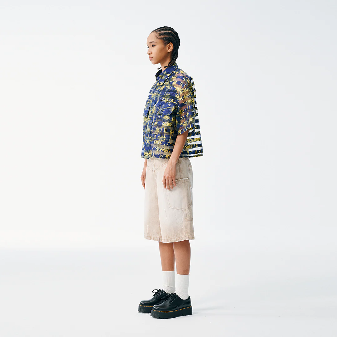 Tropicana Sheer Cropped Button Up - Image 10