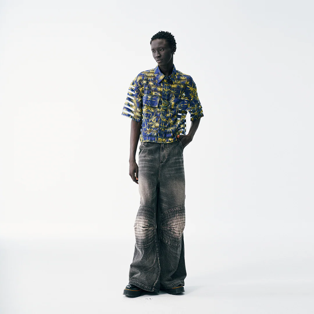 Tropicana Sheer Cropped Button Up - Image 6