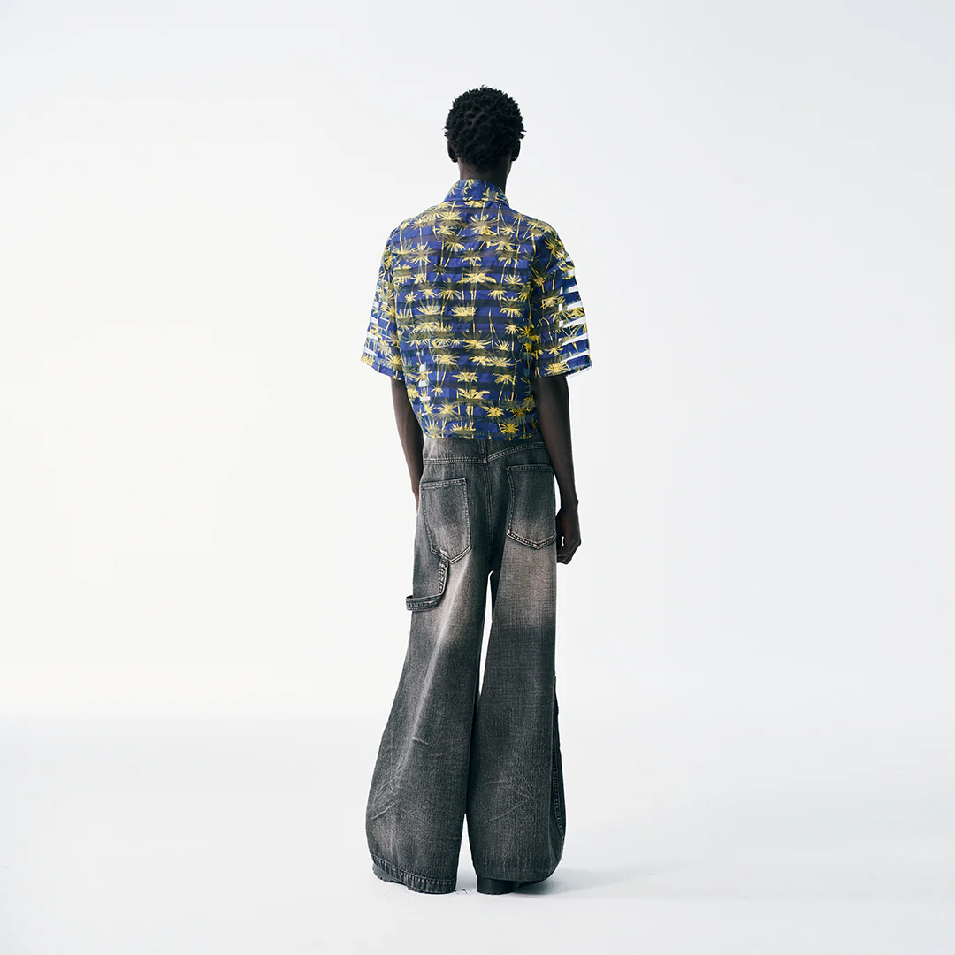 Tropicana Sheer Cropped Button Up - Image 7