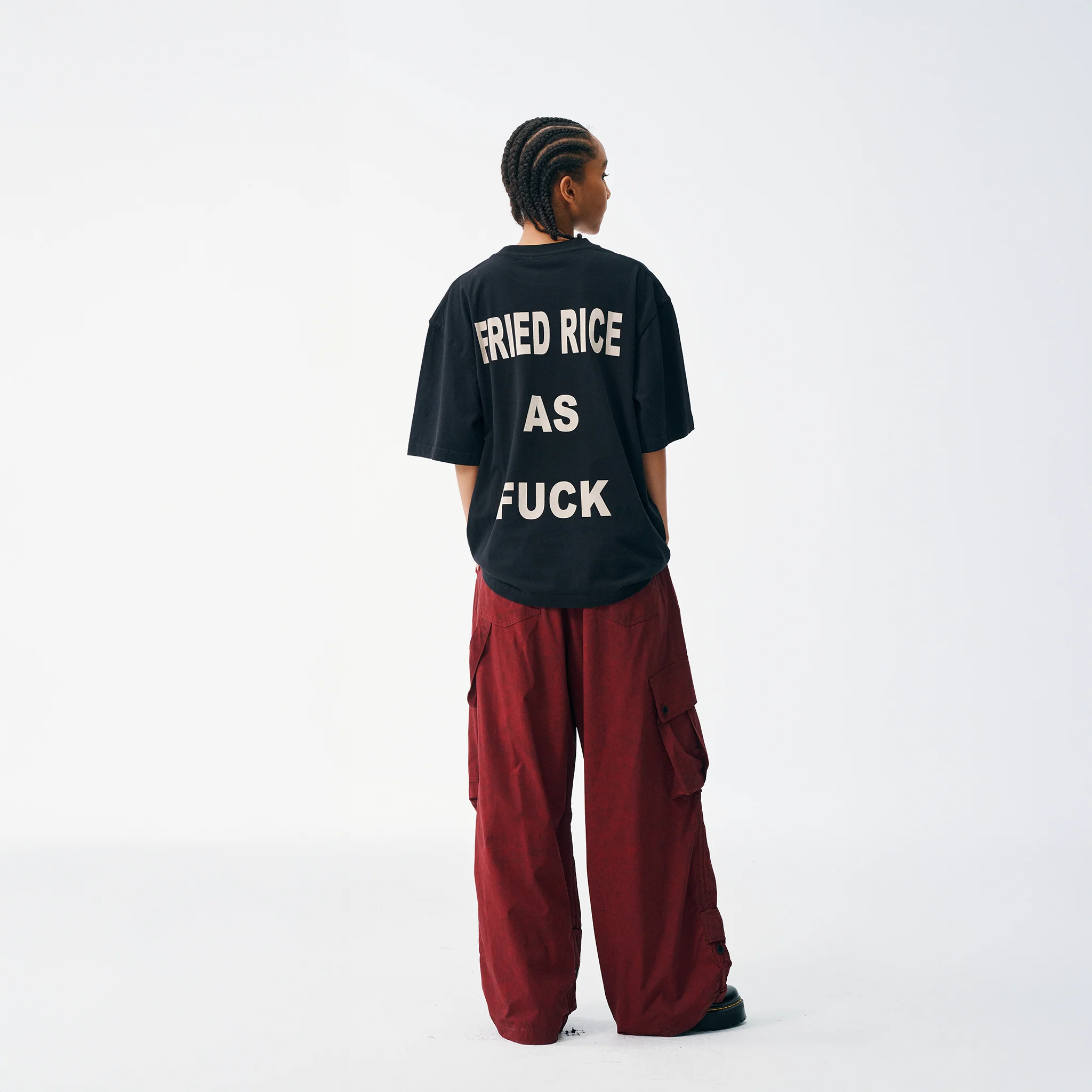 FRIED RICE AS FUCK Tee - Black - Image 4