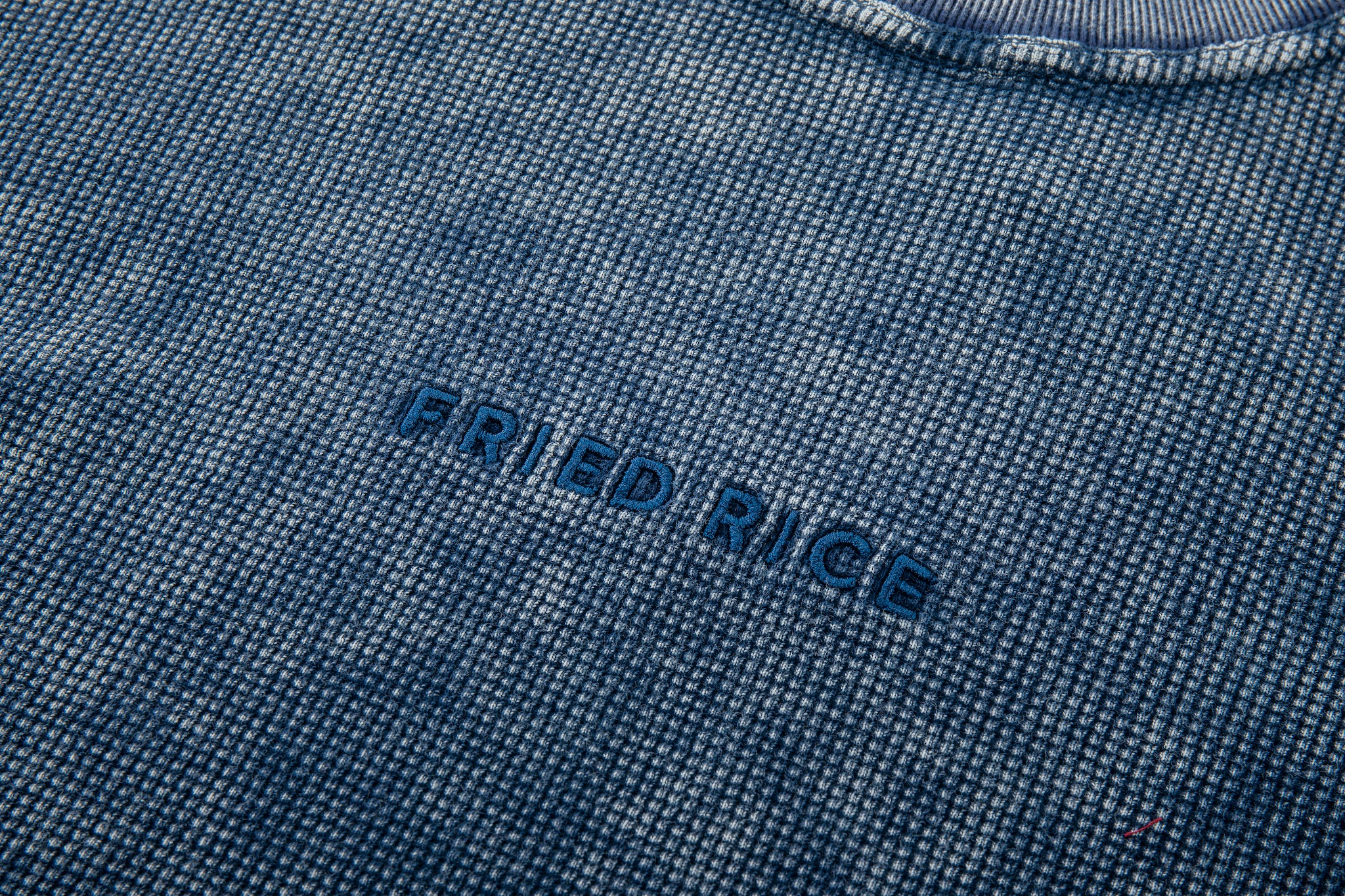 Embroidered Waffle Tee - Indigo - Image 10
