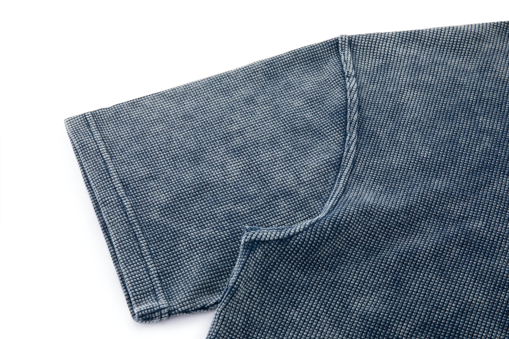 Embroidered Waffle Tee - Indigo - Image 12