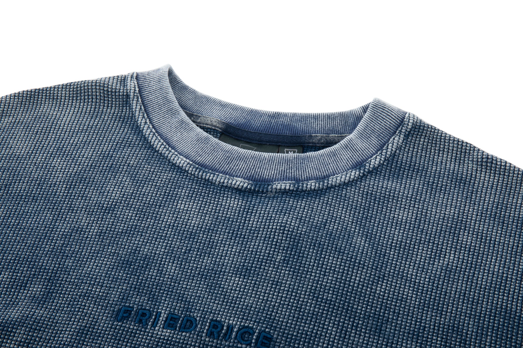 Embroidered Waffle Tee - Indigo - Image 3