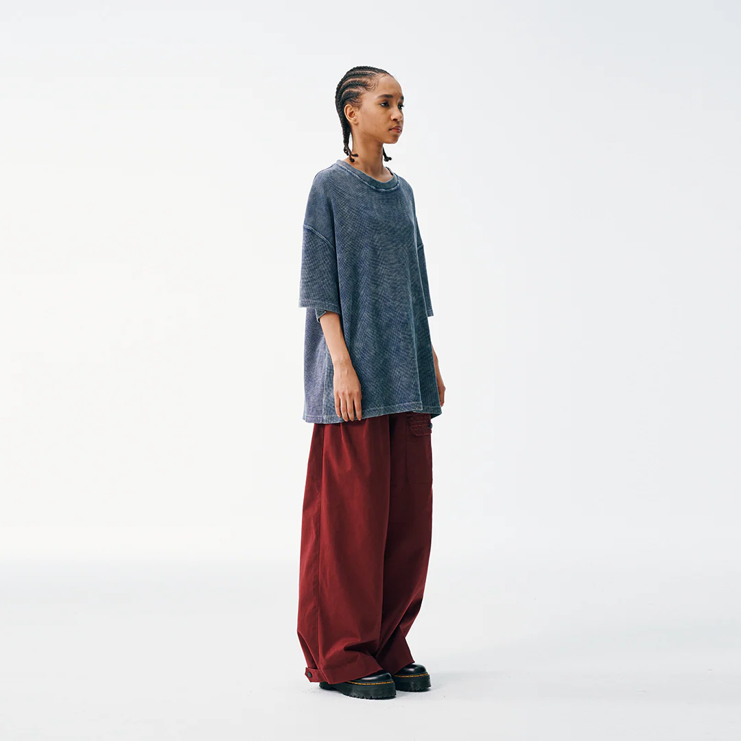 Embroidered Waffle Tee - Indigo - Image 7
