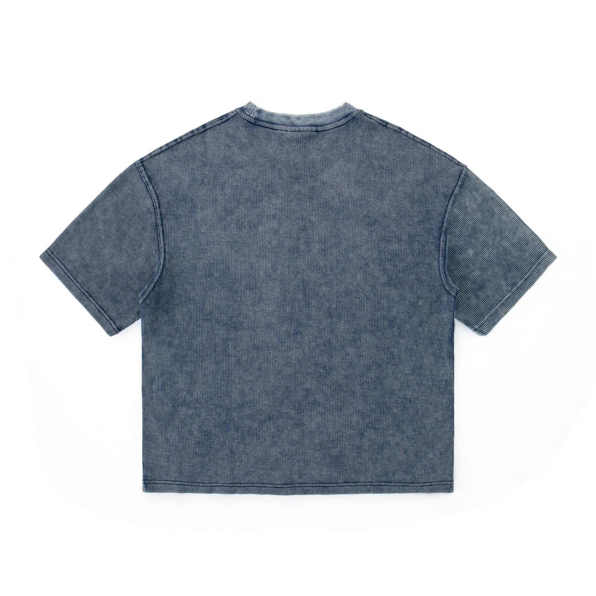 Embroidered Waffle Tee - Indigo - Image 9