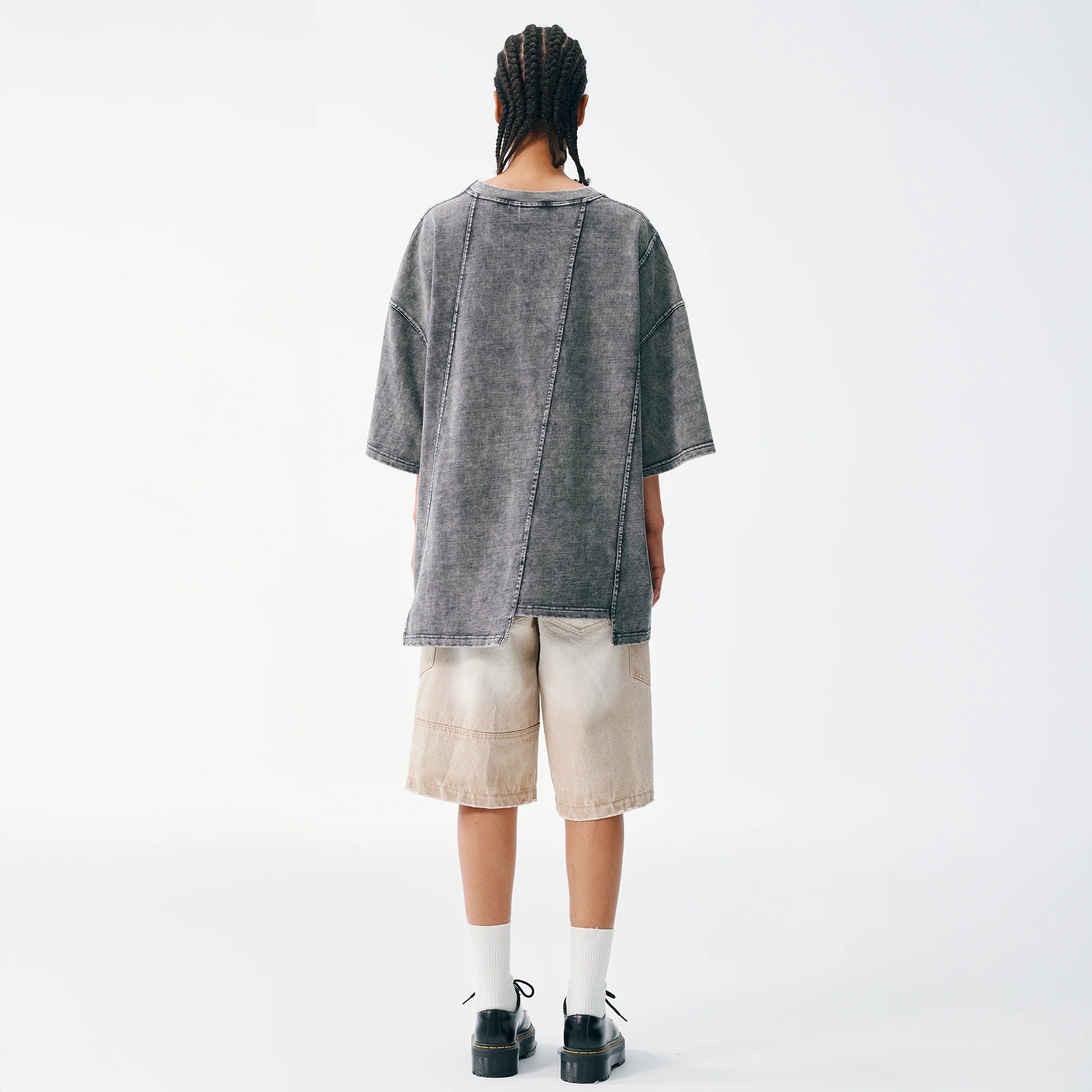 Asymmetrical Slice Tee - Graphite - Image 6