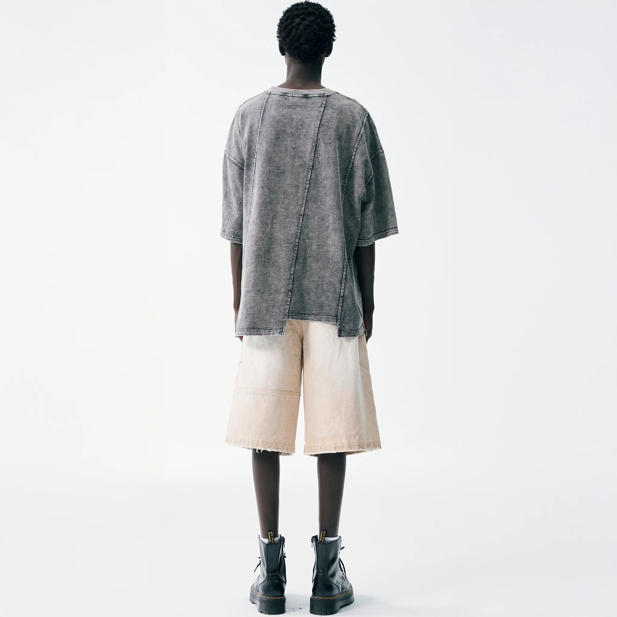 Asymmetrical Slice Tee - Graphite - Image 7