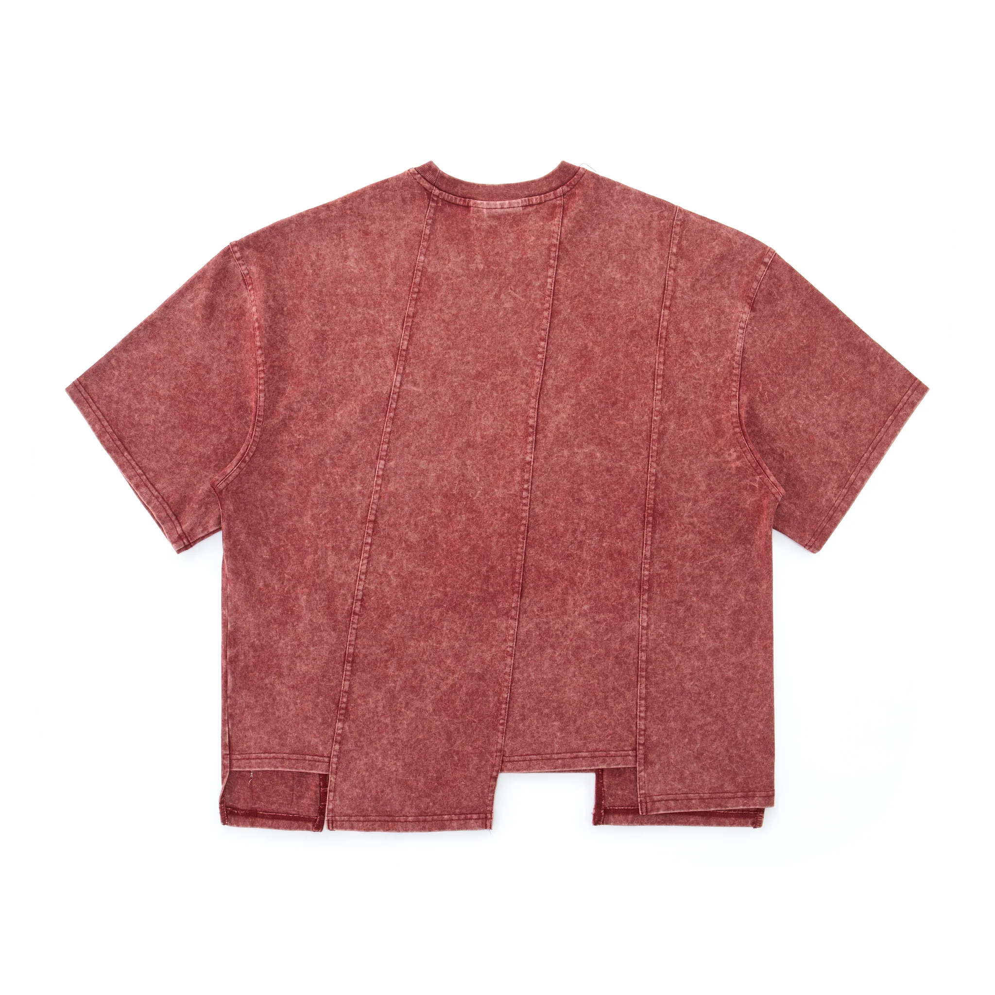 Asymmetrical Slice Tee - Oxblood - Image 5