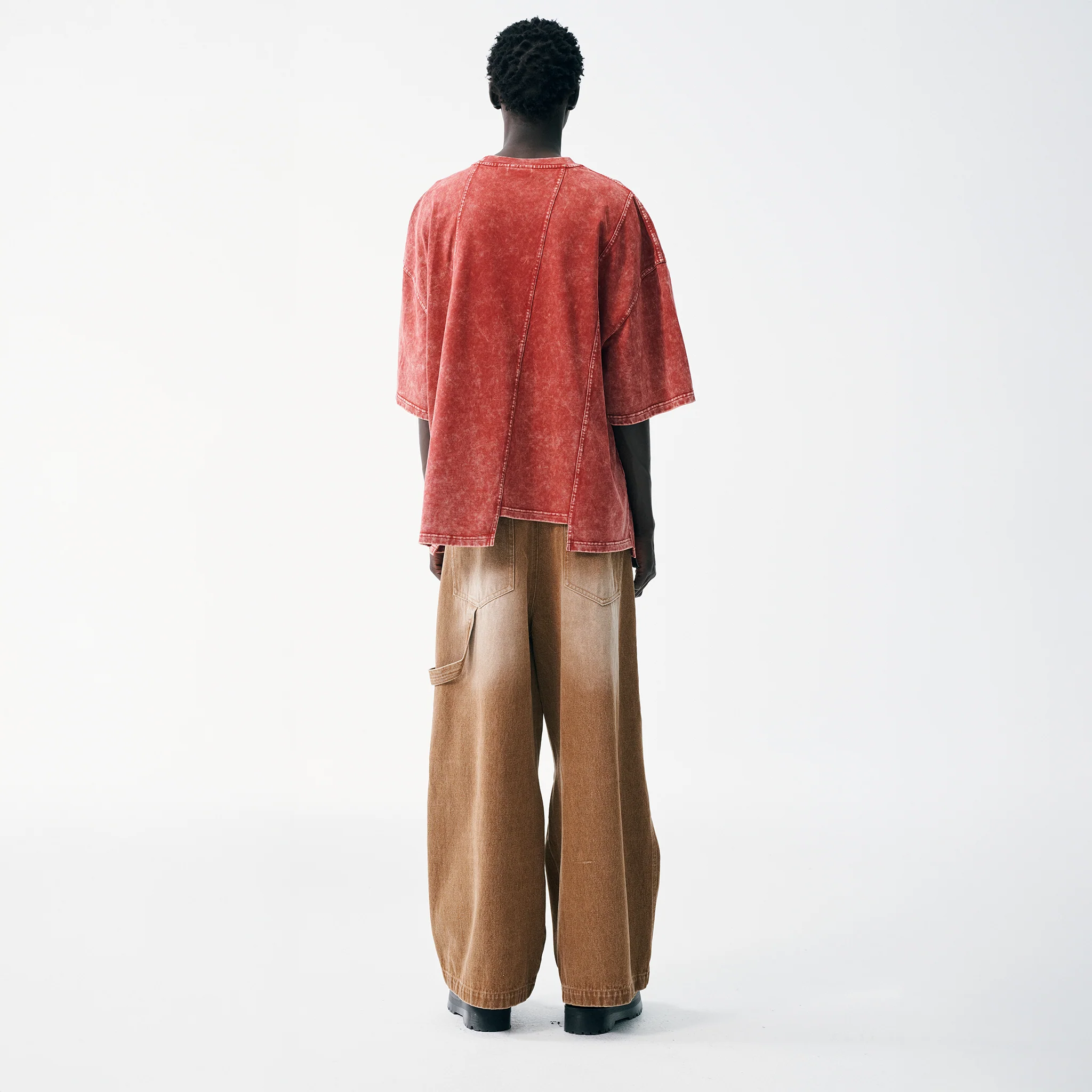 Asymmetrical Slice Tee - Oxblood - Image 6